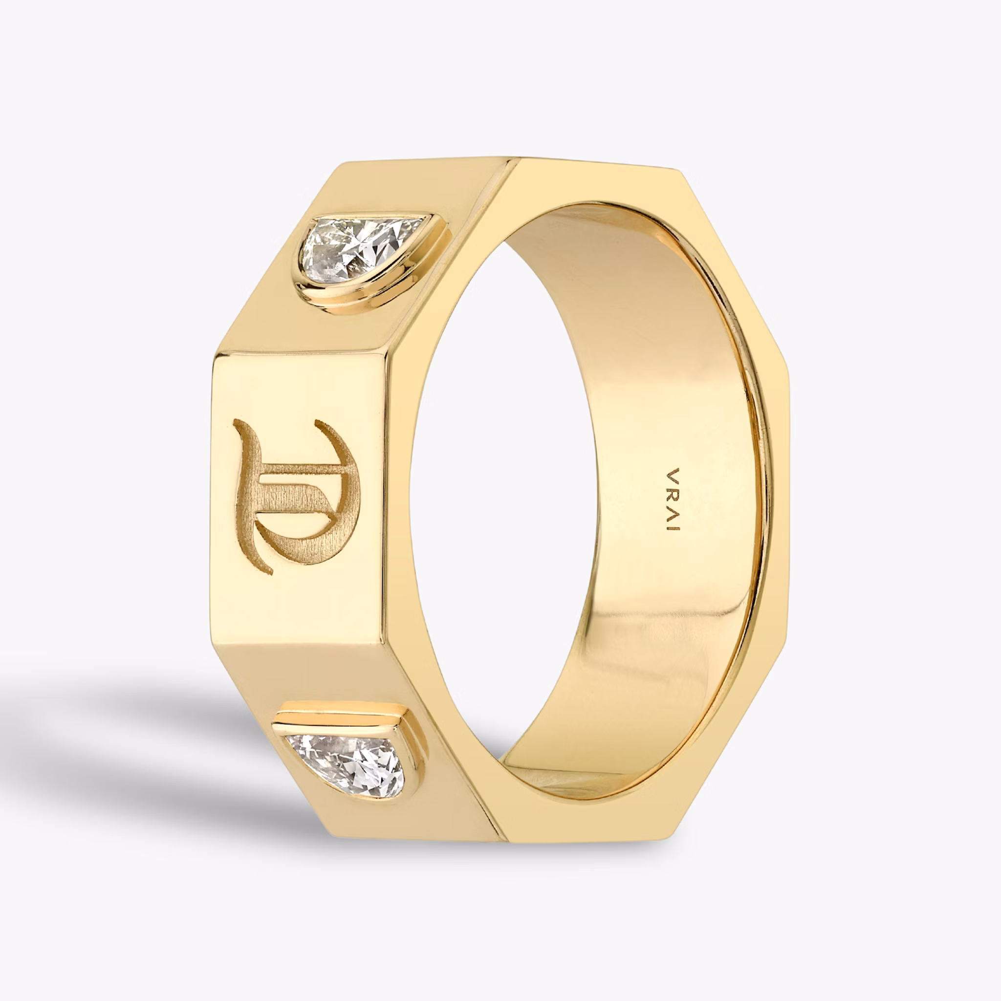 Contract Ring | Half Moon | 14k | Yellow Gold