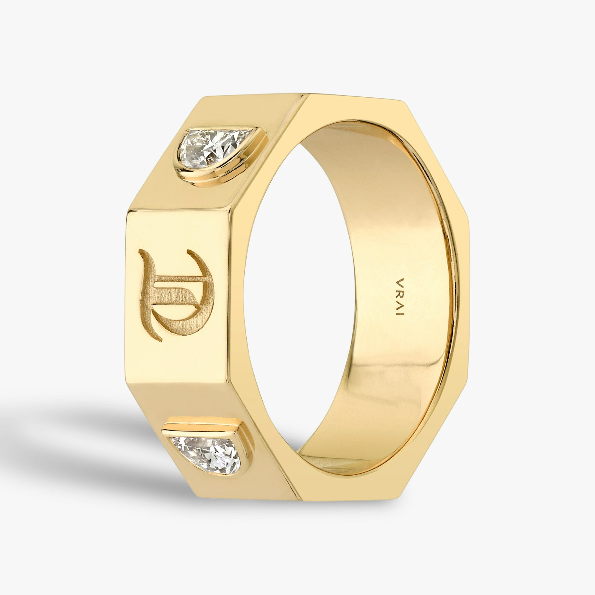Contract Ring | Half Moon | 14k | Yellow Gold