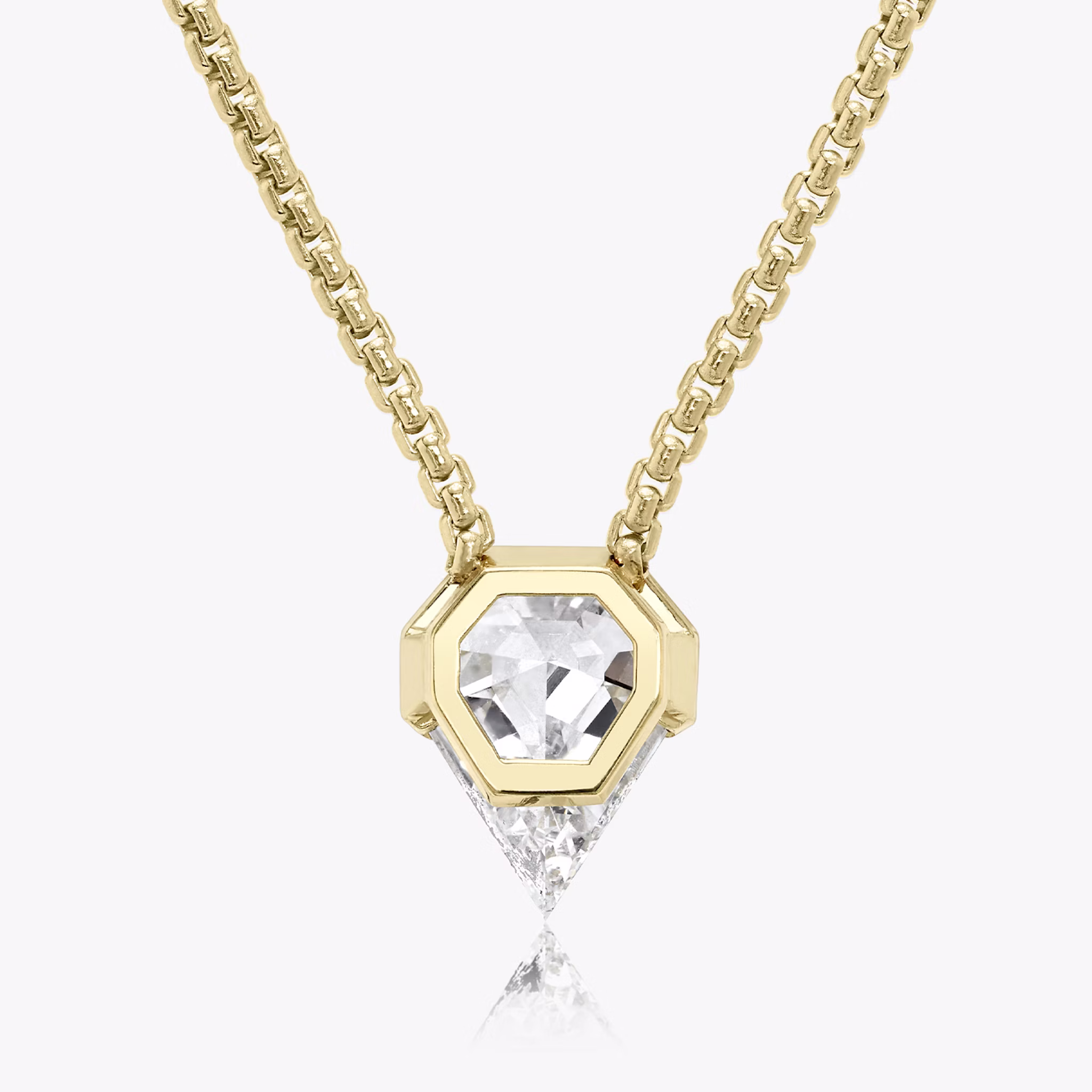 Strength Necklace | Shield | 14k | Yellow Gold | caratWeight: 0.75ct