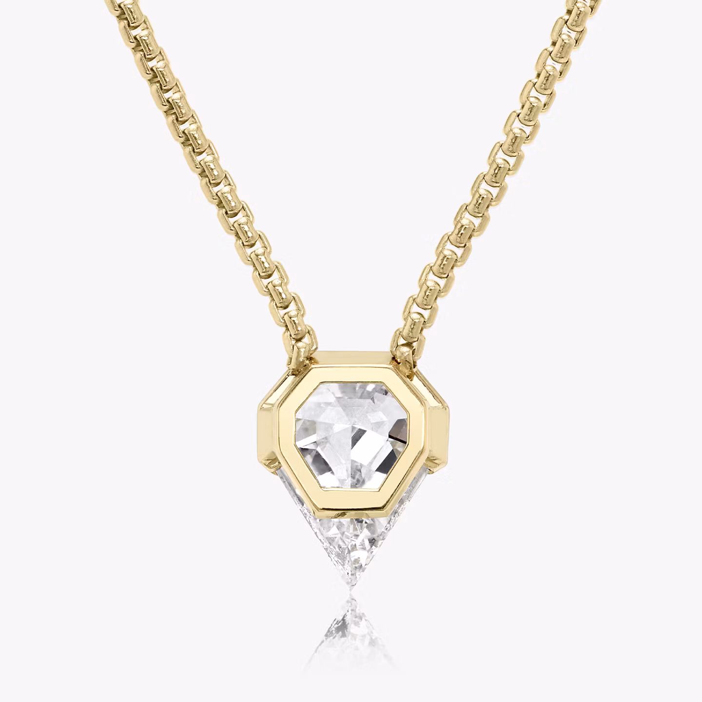 Strength Necklace | Shield | 14k | Yellow Gold | caratWeight: 3ct