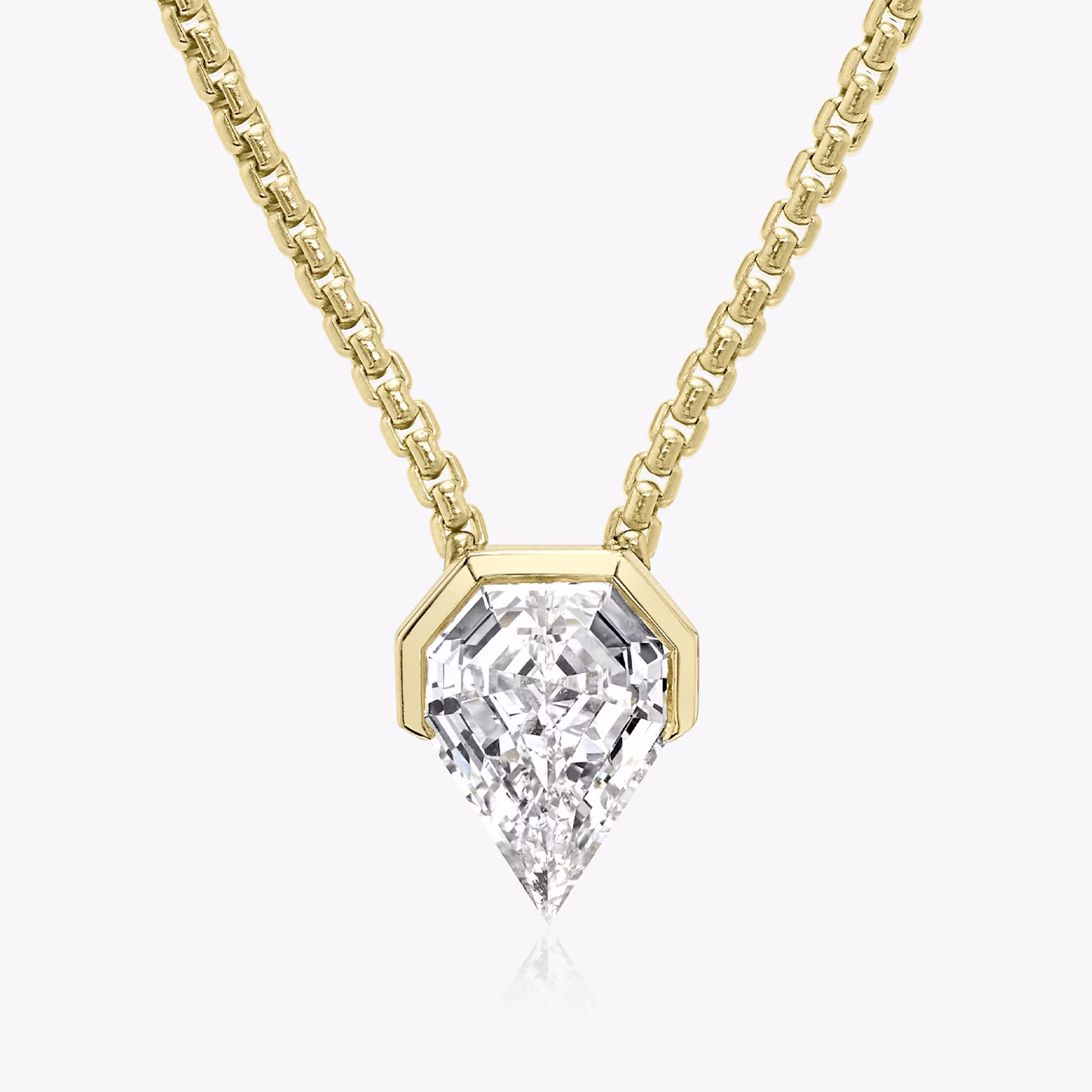 Strength Necklace | Shield | 14k | Yellow Gold | caratWeight: 0.75ct