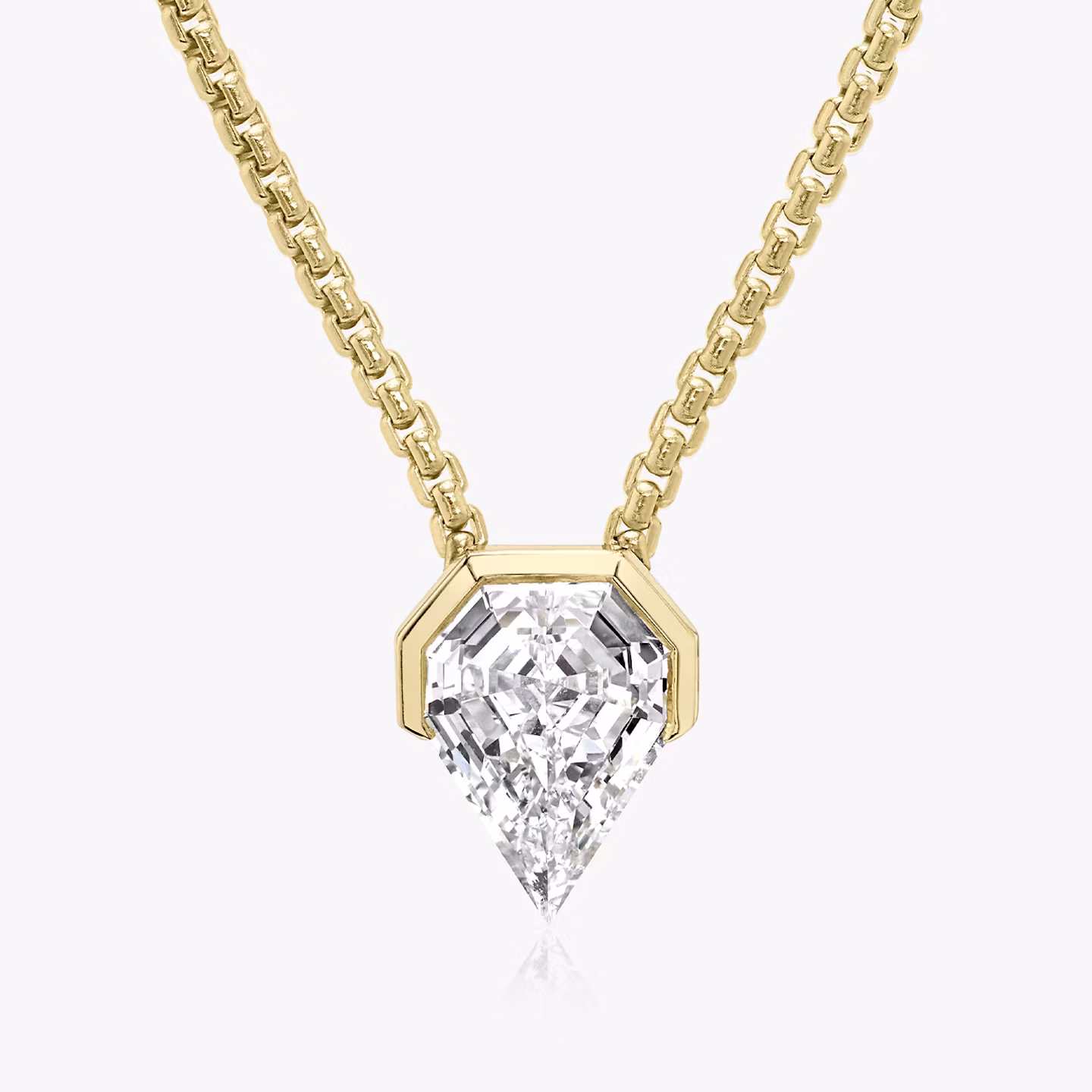Strength Necklace | Shield | 14k | Yellow Gold | caratWeight: 3ct