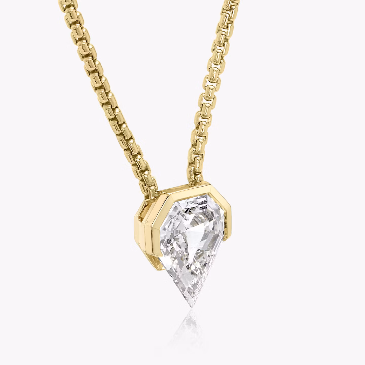 Strength Necklace | Shield | 14k | Yellow Gold | caratWeight: 3ct