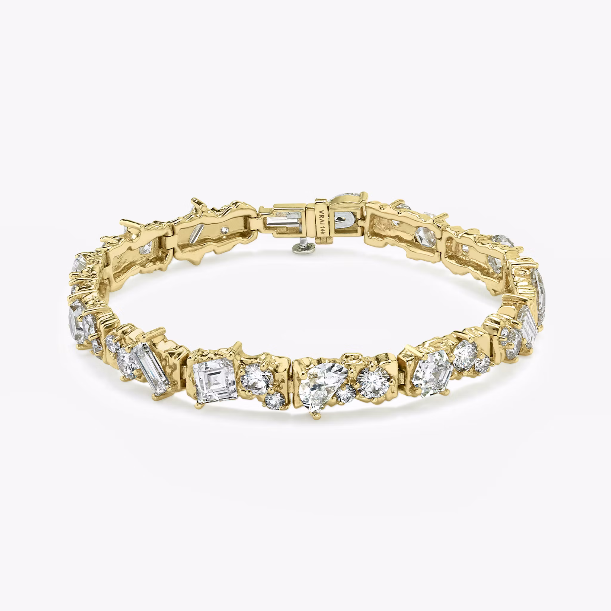 Unity Bracelet lozenge+half-moon+hexagon+baguette+round-brilliant+marquise | Yellow Gold