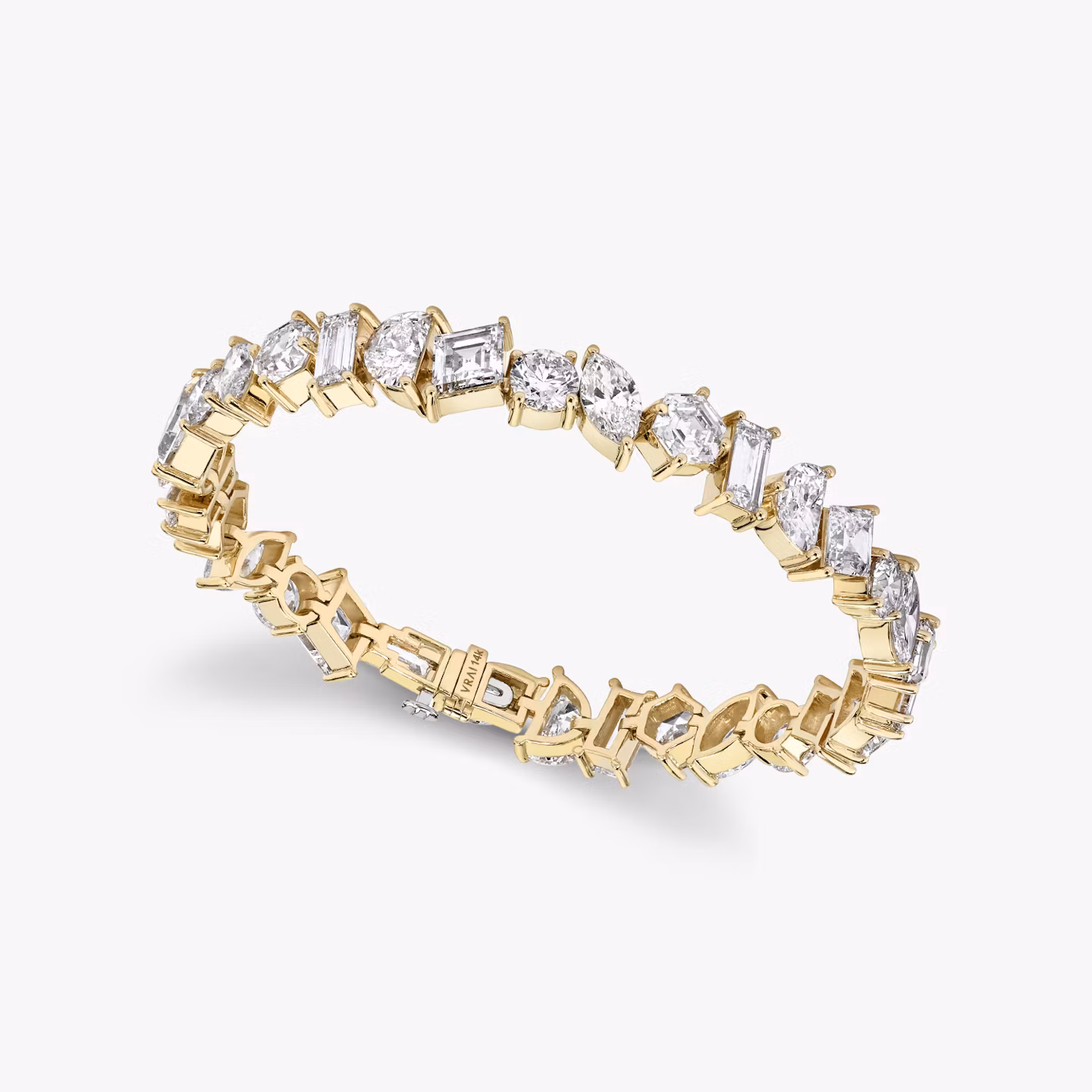 Illuminate Armband | baguette+lozenge+hexagon+marquise+round-brilliant+half-moon | 14k | Gelbgold | chainLength: 7