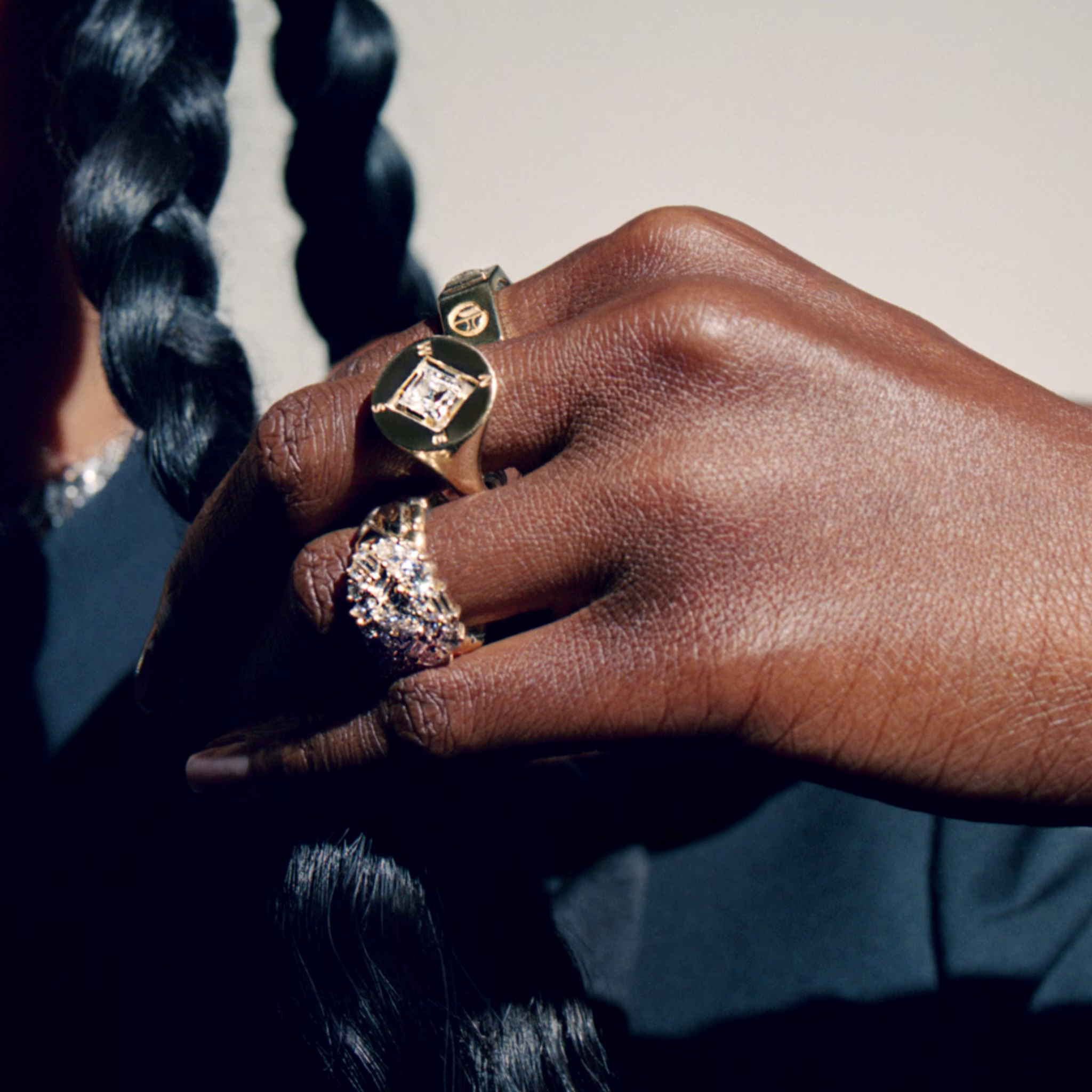 Compass Ring | Lozenge | 14k | Yellow Gold