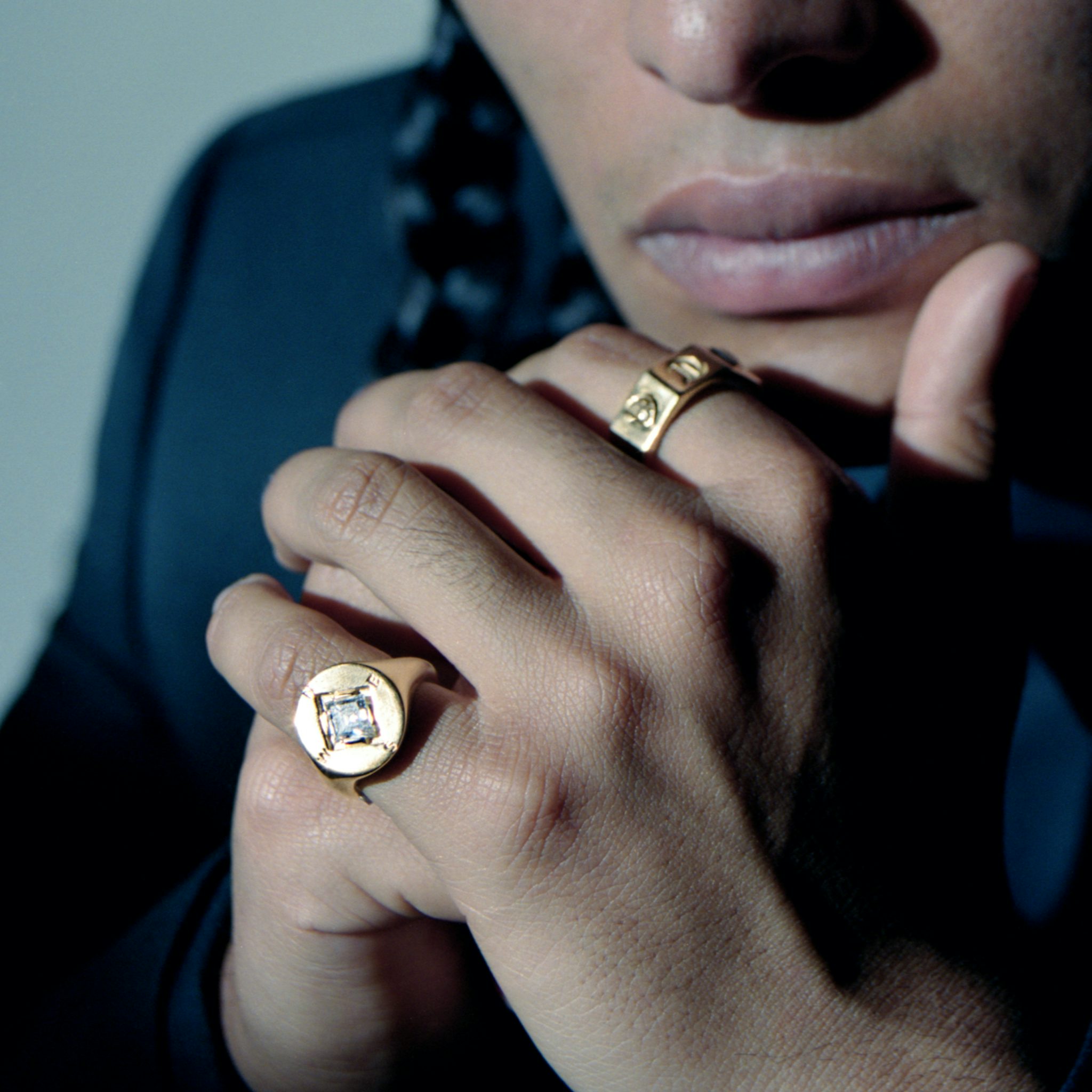 Compass Ring | Lozenge | 14k | Yellow Gold