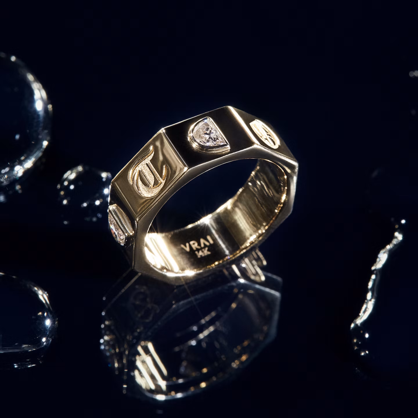 Contract Ring | Half Moon | 14k | Yellow Gold