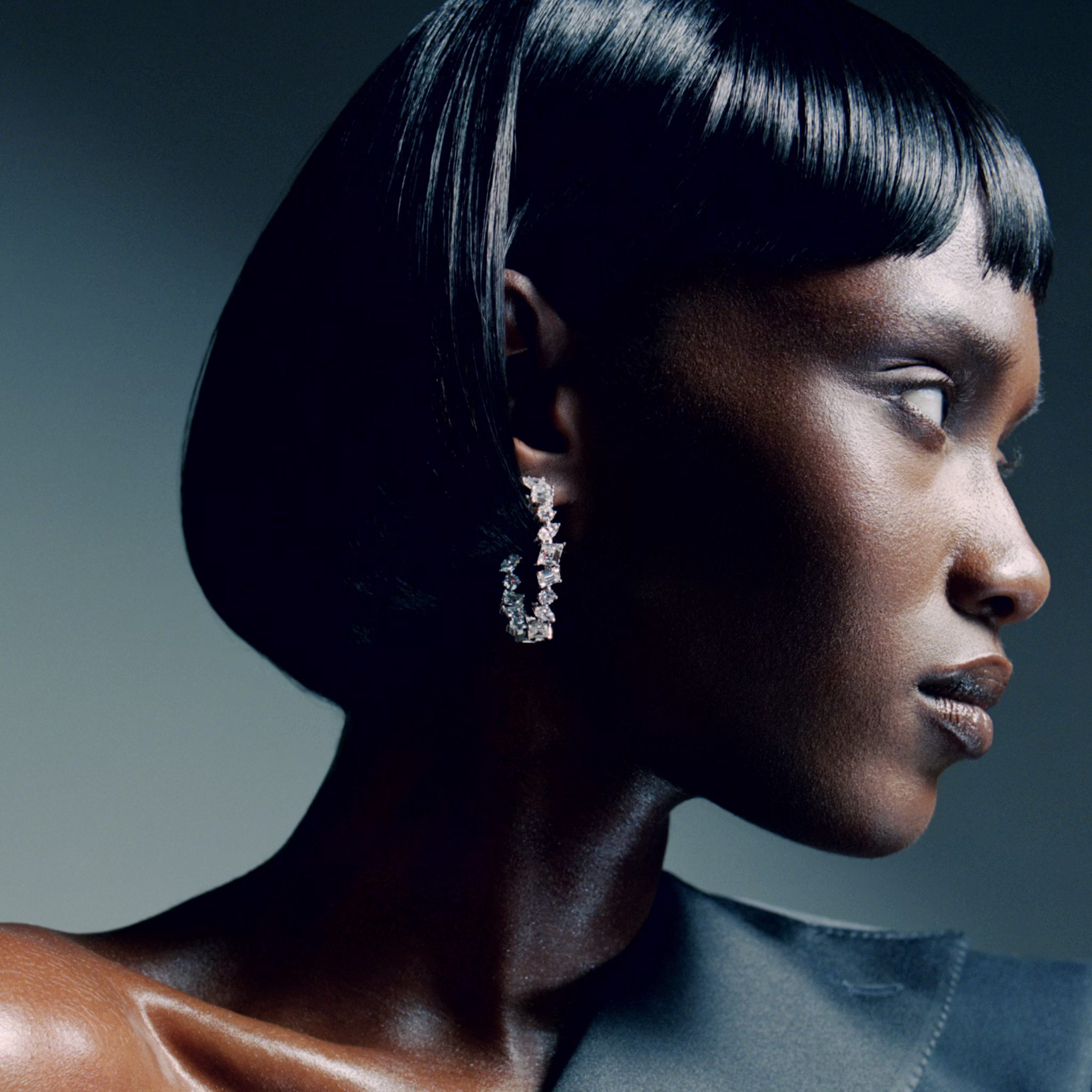 Illuminate Hoop | emerald+marquise+round-brilliant+lozenge | 14k | Yellow Gold