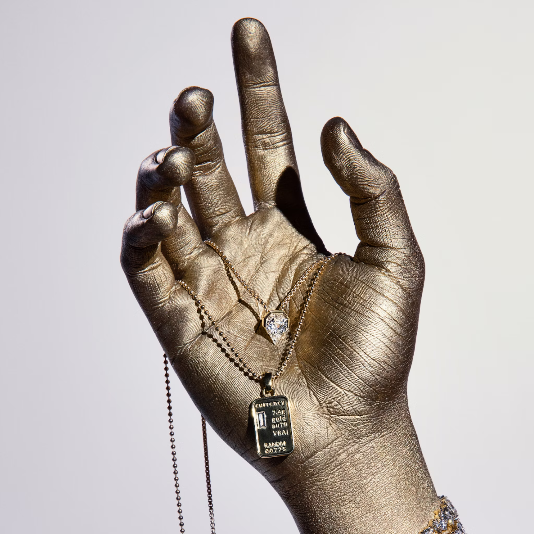 Strength Necklace | Shield | 14k | Yellow Gold | caratWeight: 0.75ct