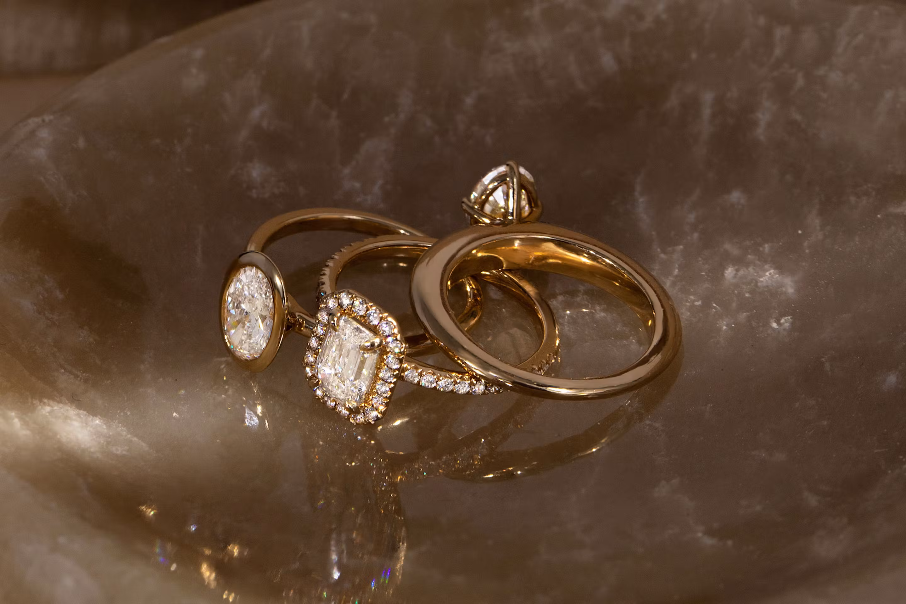 yellow gold engagement rings Image