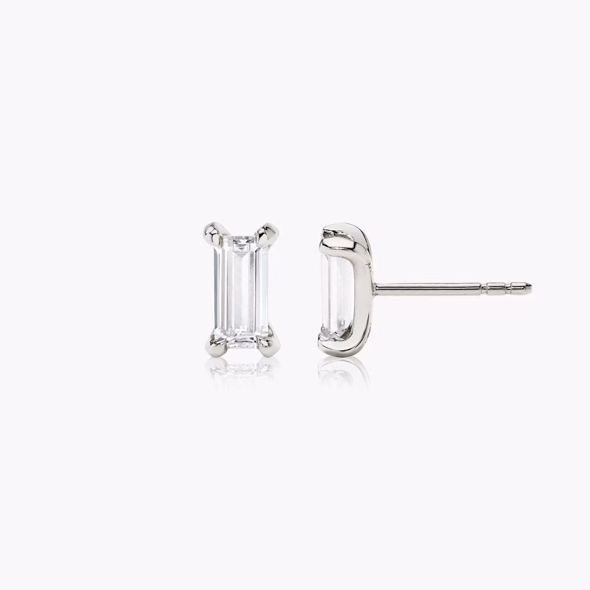 Baguette Stud | Baguette | 14k | White Gold | caratWeight: 0.25ct