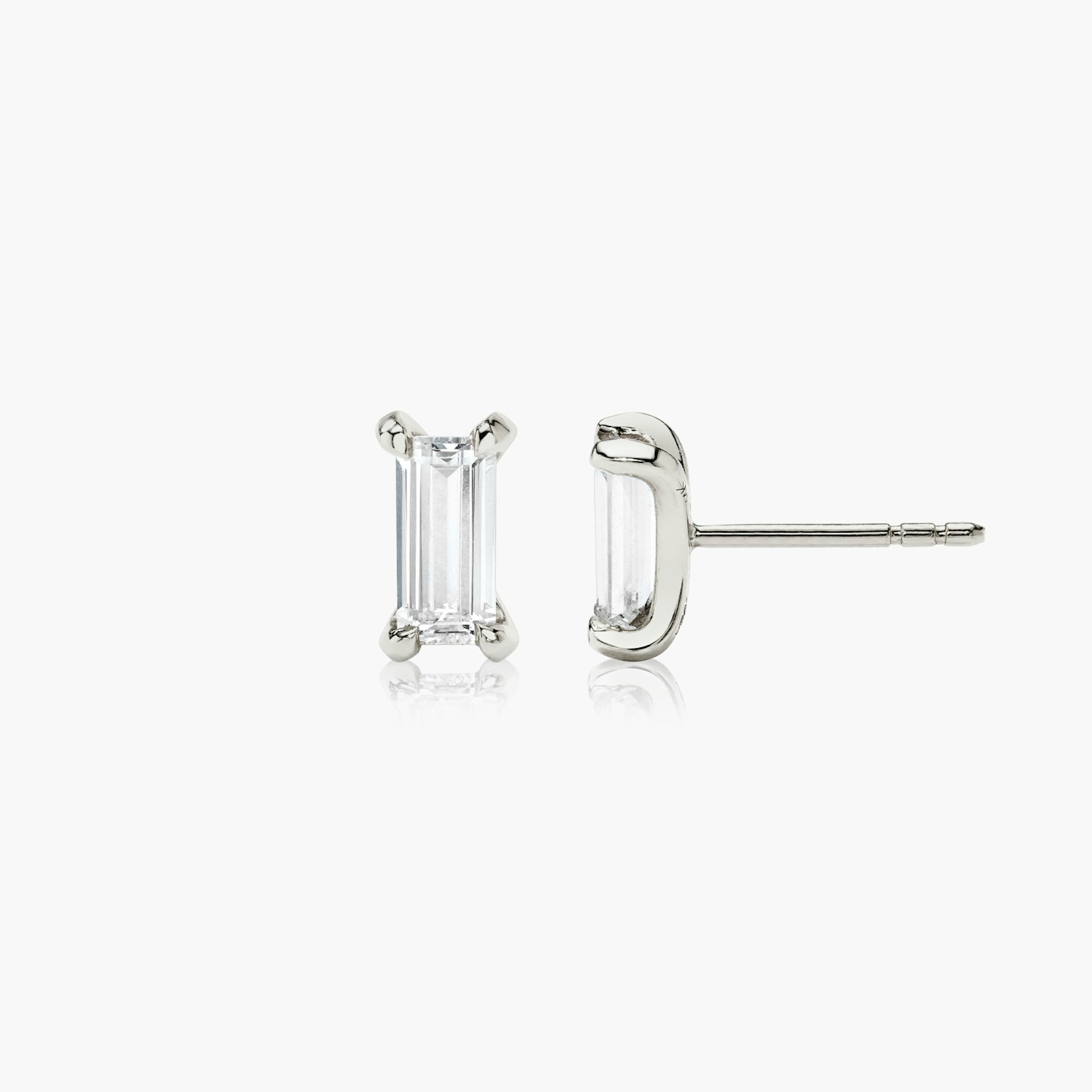 Baguette Stud | Baguette | 14k | White Gold | caratWeight: 0.40ct