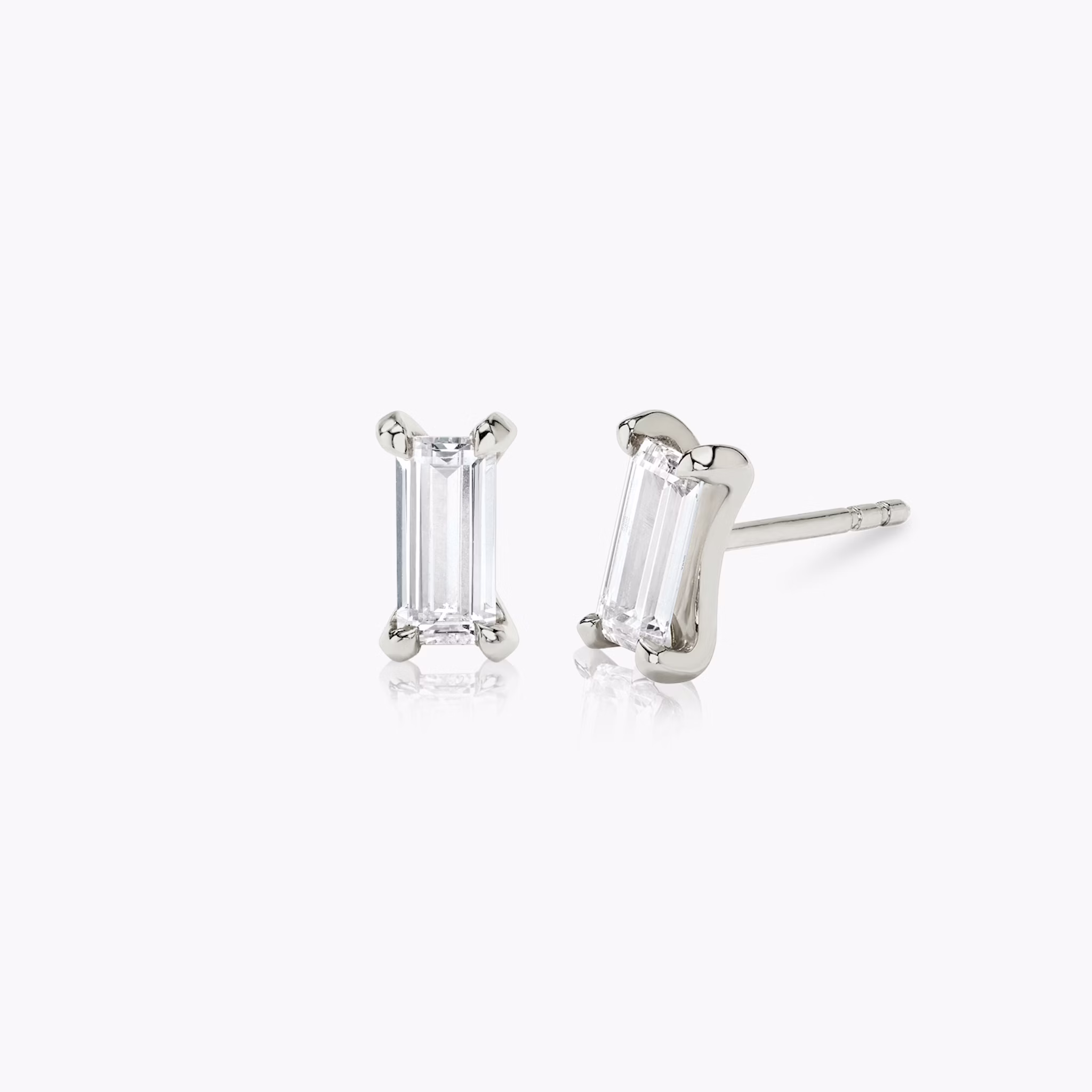 Baguette Stud | Baguette | 14k | White Gold | caratWeight: 0.40ct