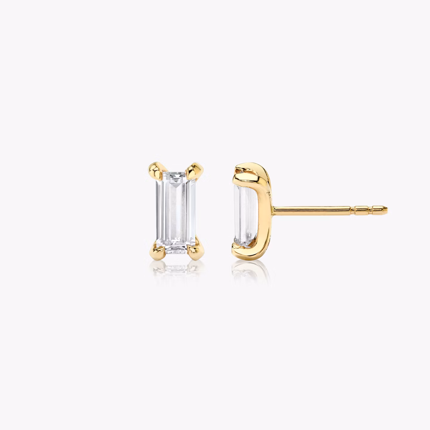 Baguette Ohrstecker | Baguette | 14k | Gelbgold | caratWeight: 0.25ct