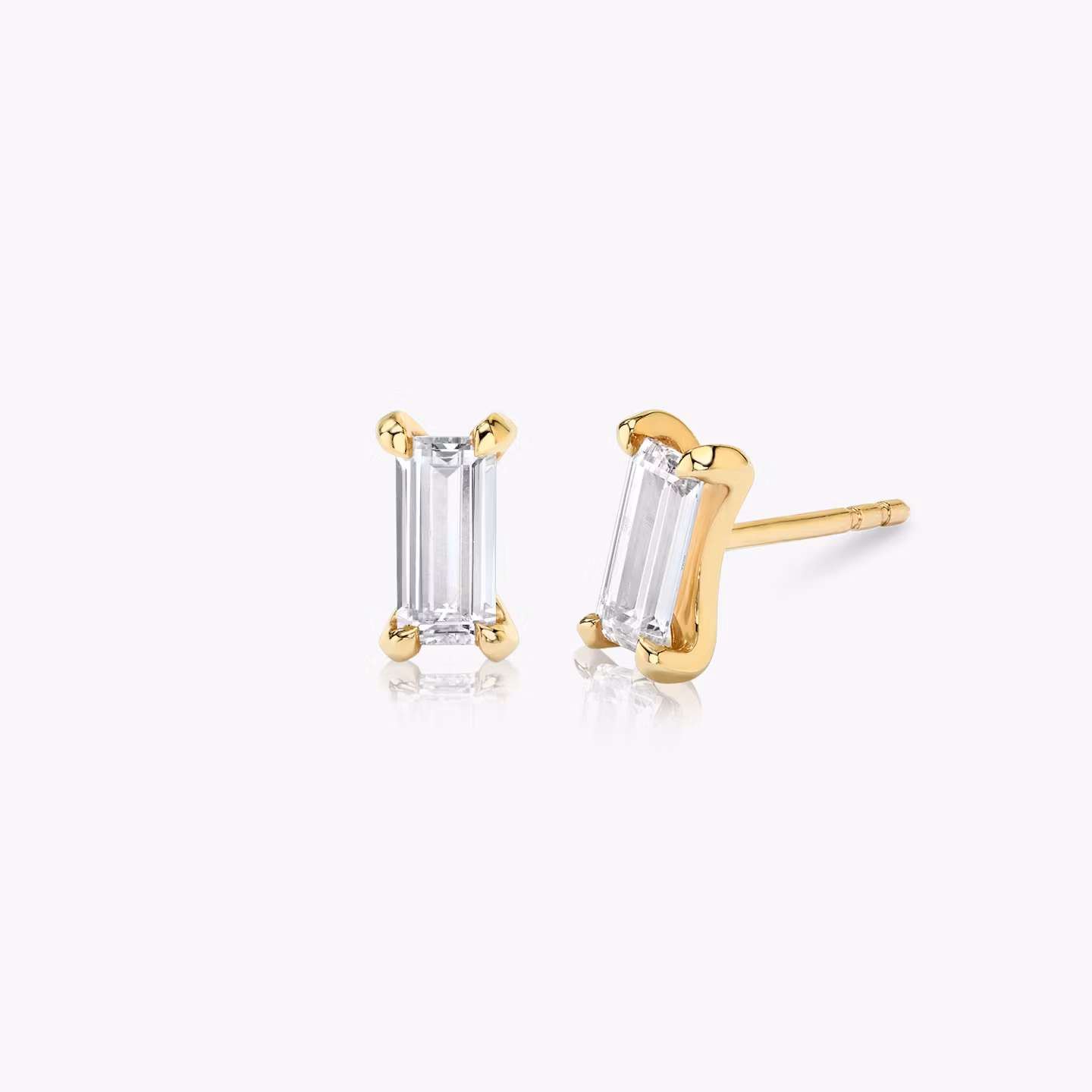 Baguette Ohrstecker | Baguette | 14k | Gelbgold | caratWeight: 0.25ct