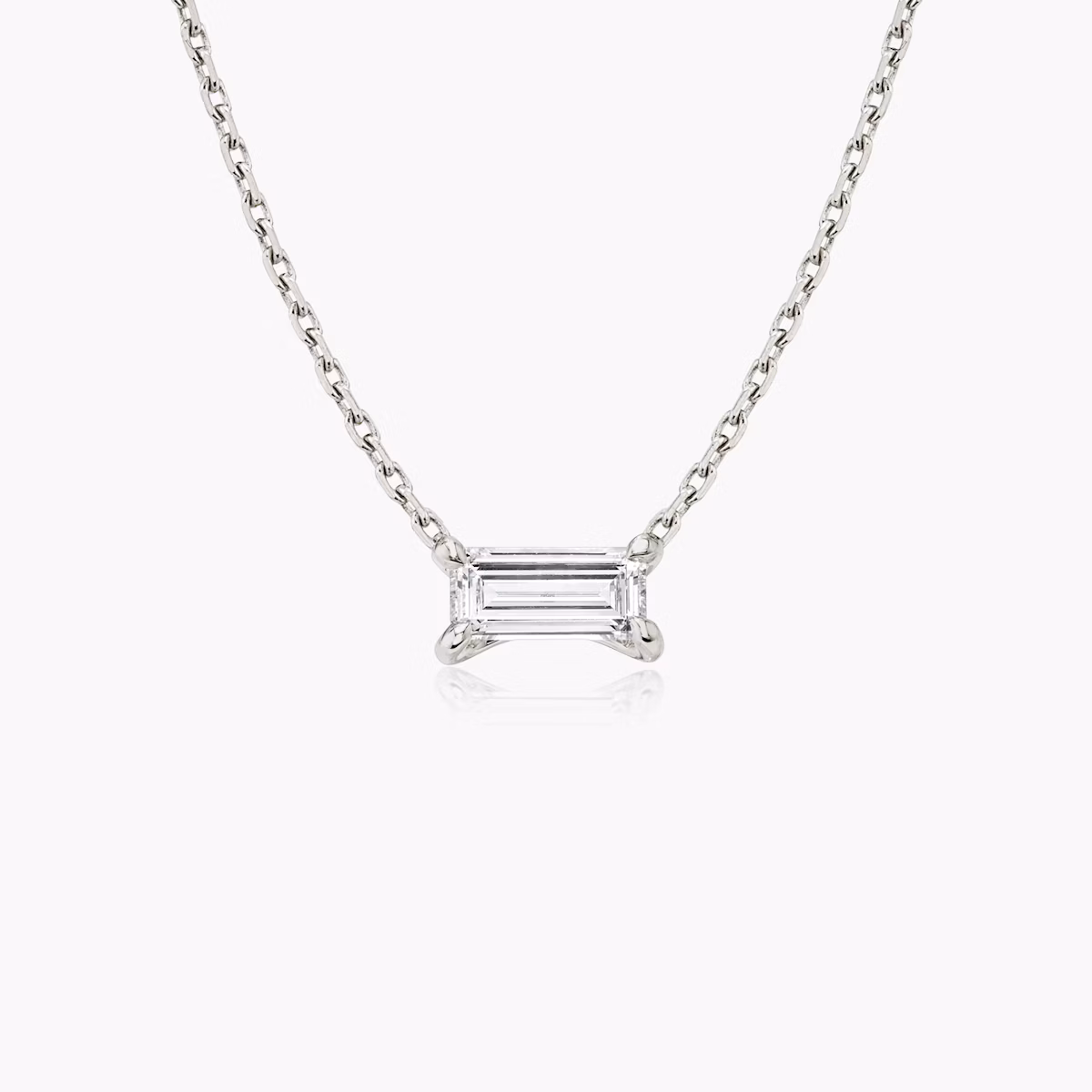 Baguette Necklace | Baguette | 14k | White Gold | caratWeight: 0.25ct