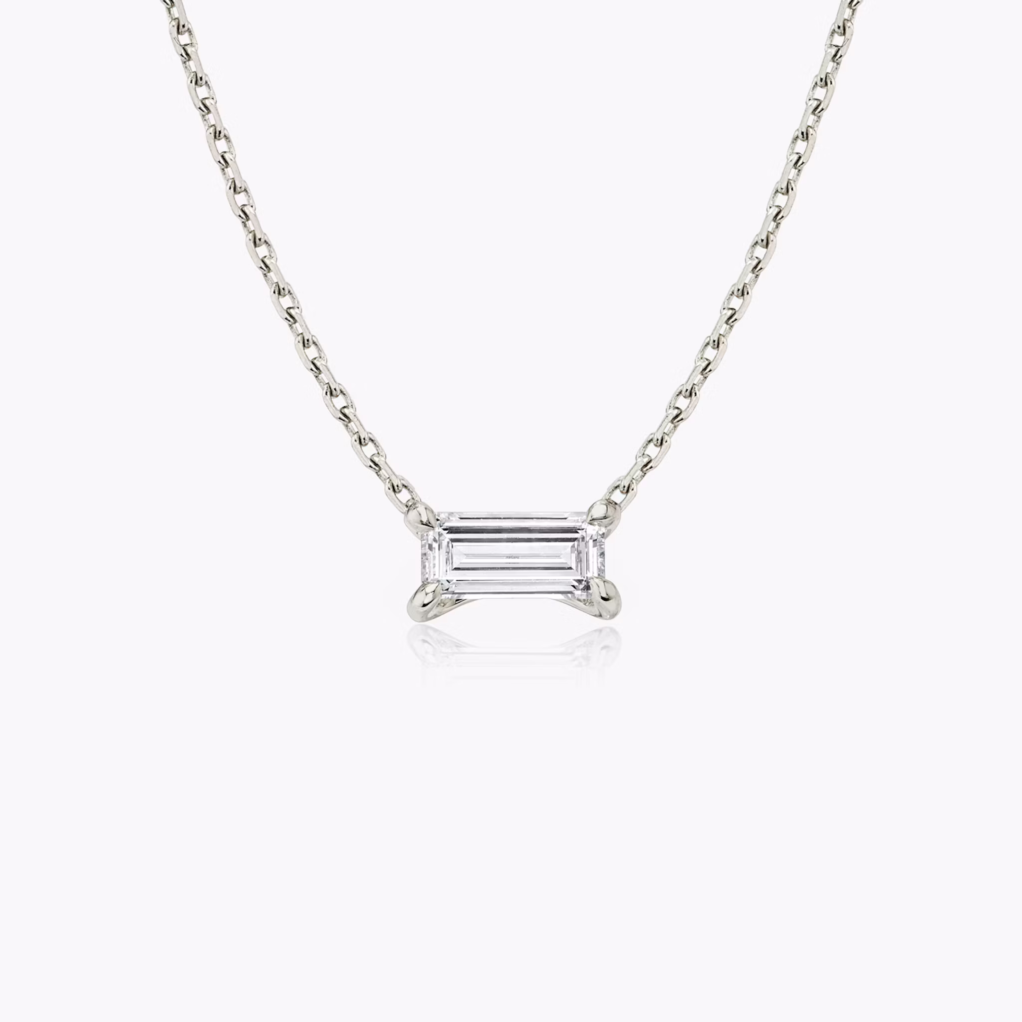 Baguette Necklace Baguette | White Gold