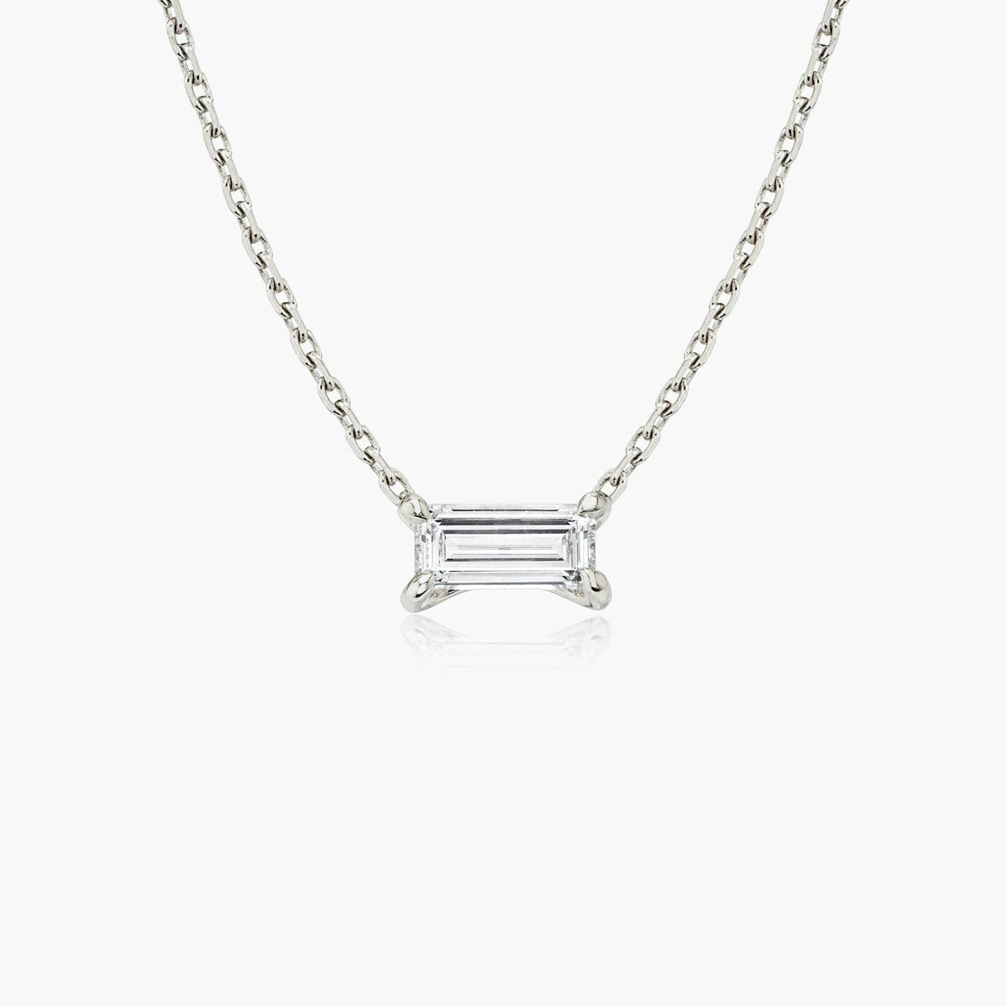 Baguette Necklace | Baguette | 14k | White Gold | caratWeight: 0.25ct