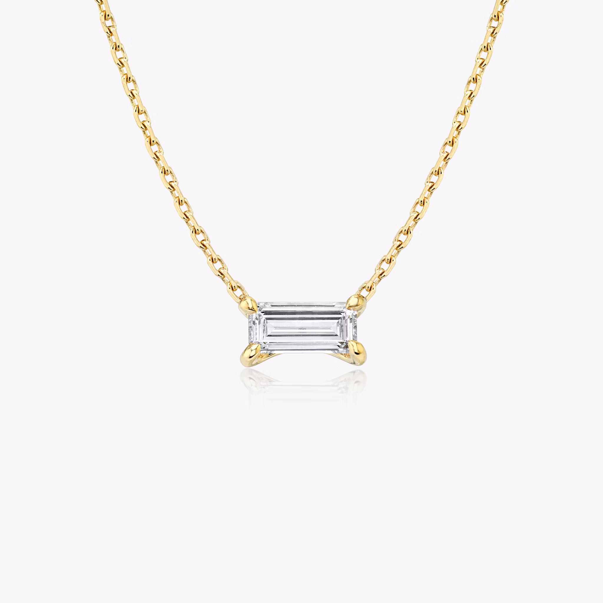 Baguette Necklace | Baguette | 14k | Yellow Gold | caratWeight: 0.25ct