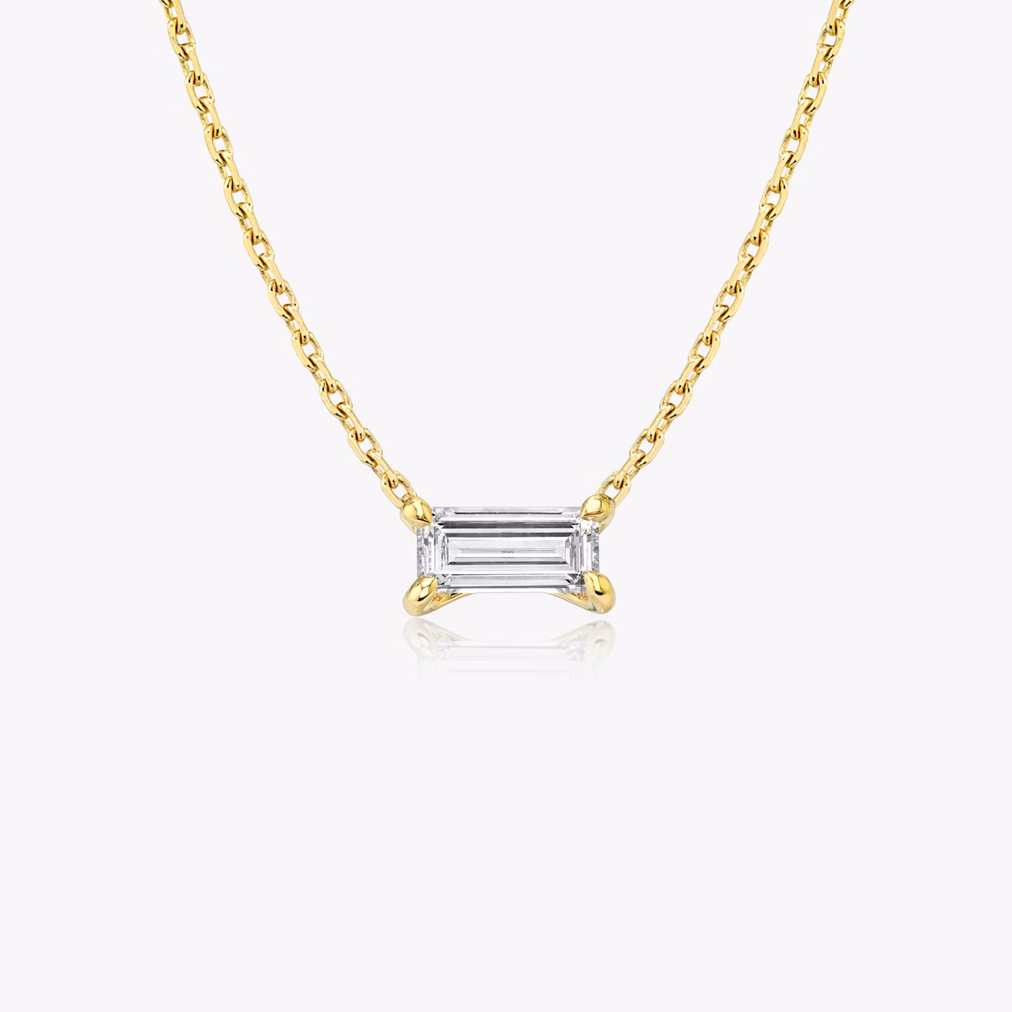 Baguette Necklace Baguette | Yellow Gold