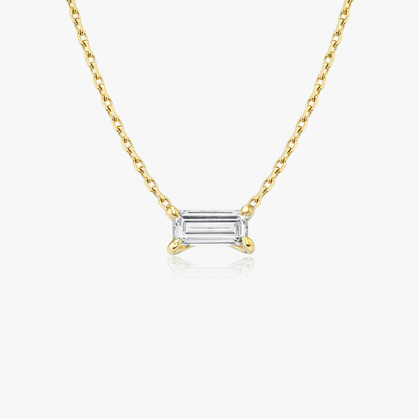 Baguette Necklace | Baguette | 14k | Yellow Gold | caratWeight: 0.25ct