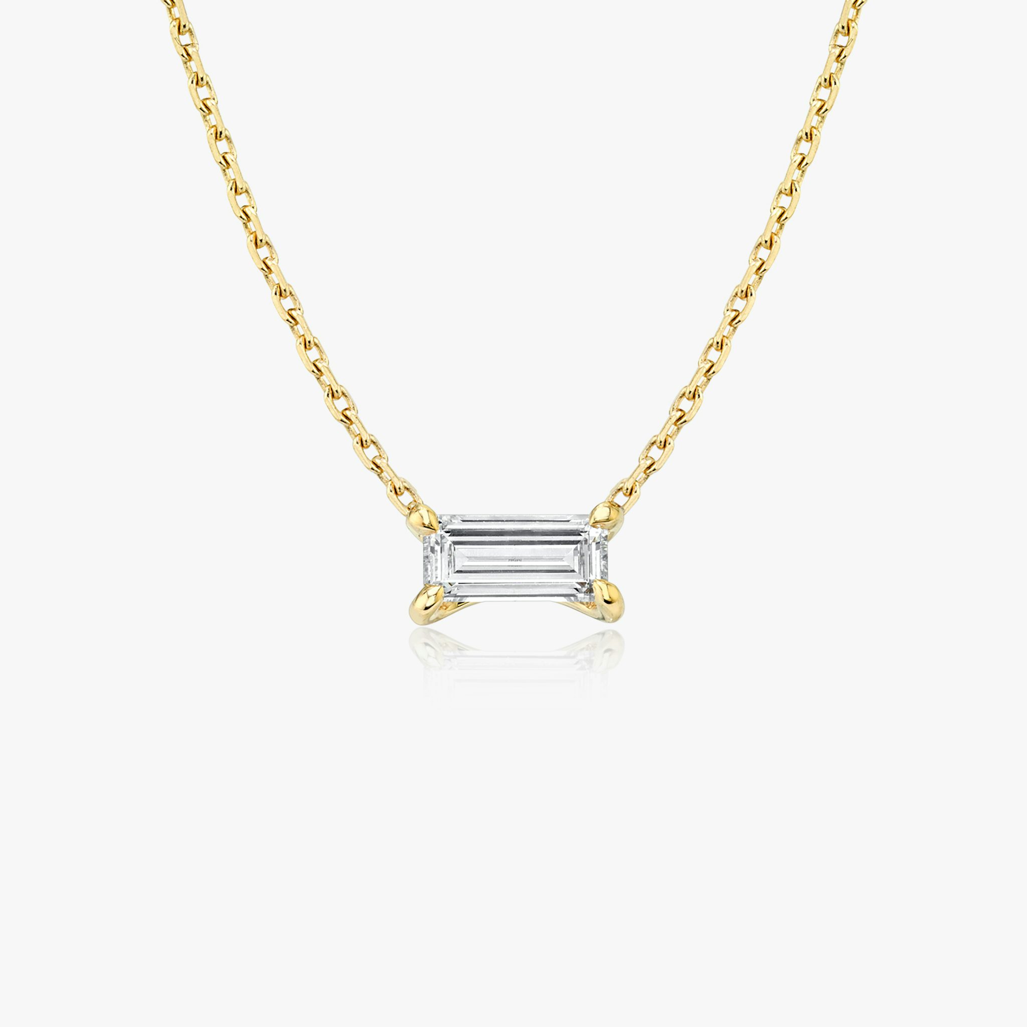 Baguette Necklace | Baguette | 14k | Yellow Gold | caratWeight: 0.25ct