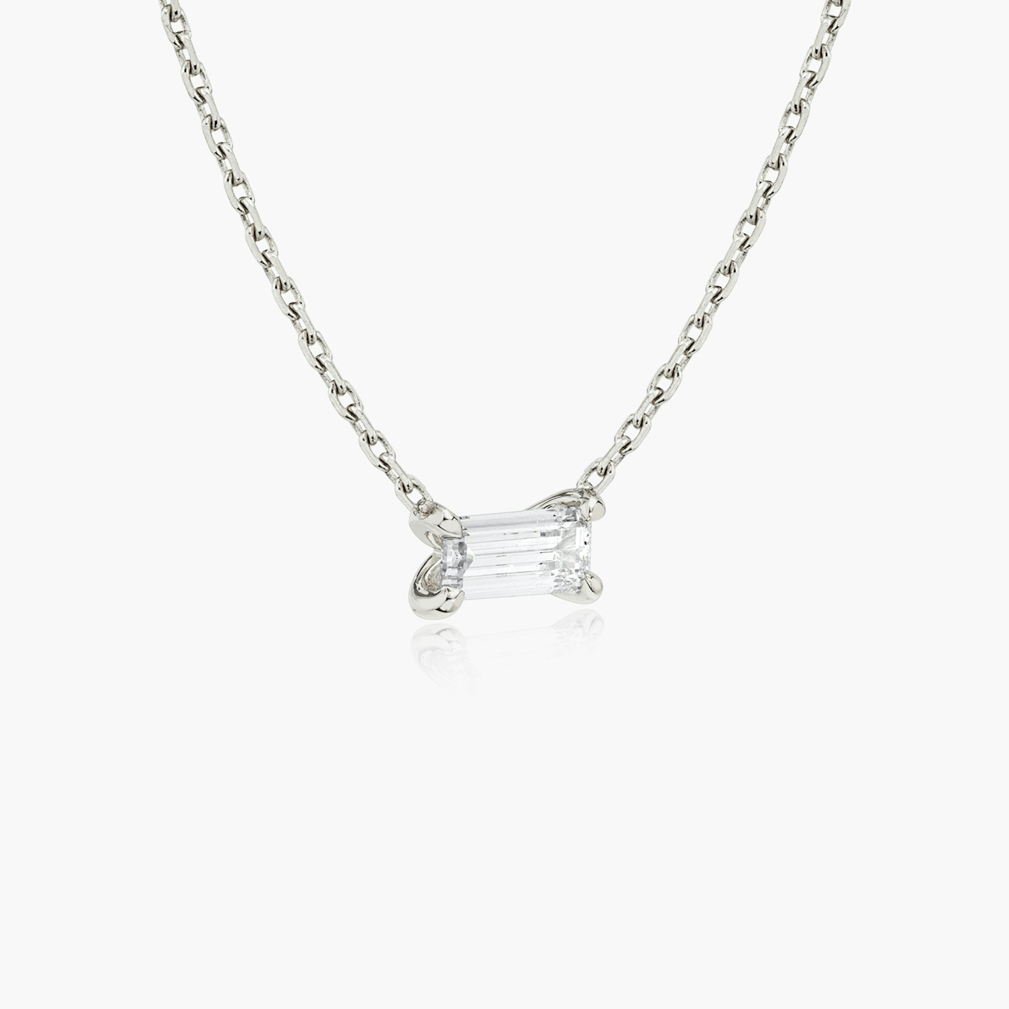 Baguette Necklace | Baguette | 14k | White Gold | caratWeight: 0.25ct