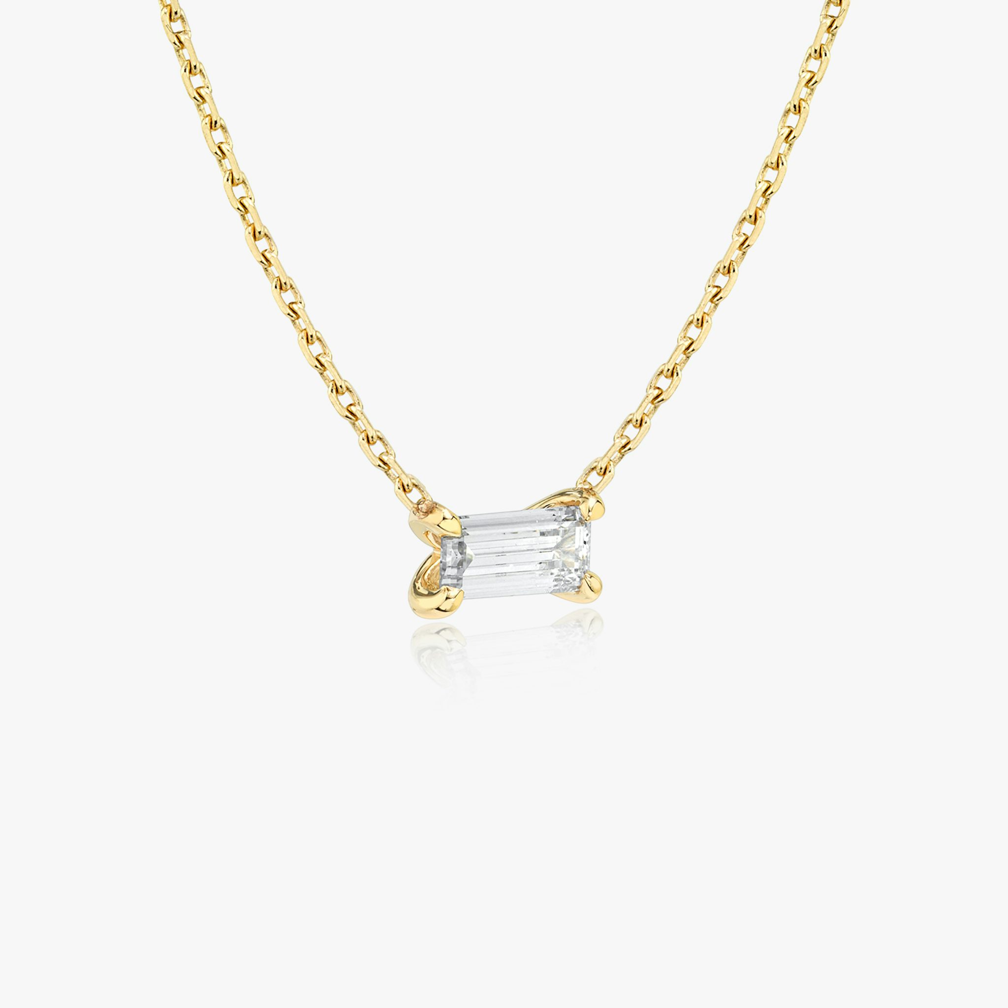 Baguette Necklace | Baguette | 14k | Yellow Gold | caratWeight: 0.25ct