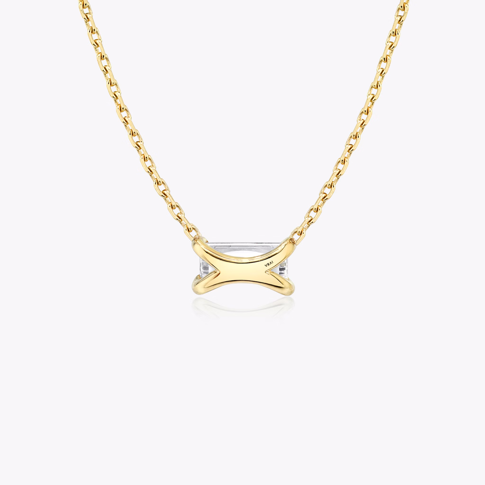 Baguette Necklace | Baguette | 14k | Yellow Gold | caratWeight: 0.25ct