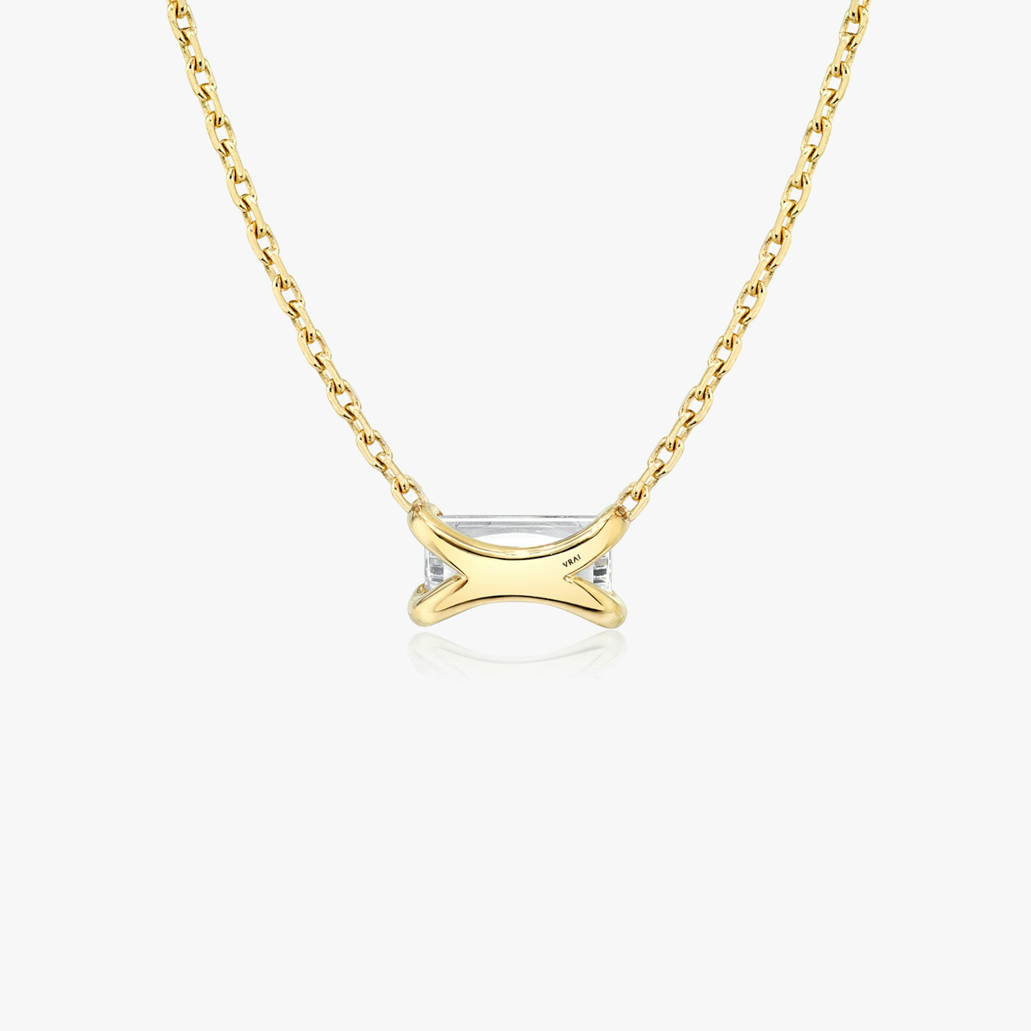 Baguette Necklace | Baguette | 14k | Yellow Gold | caratWeight: 0.25ct