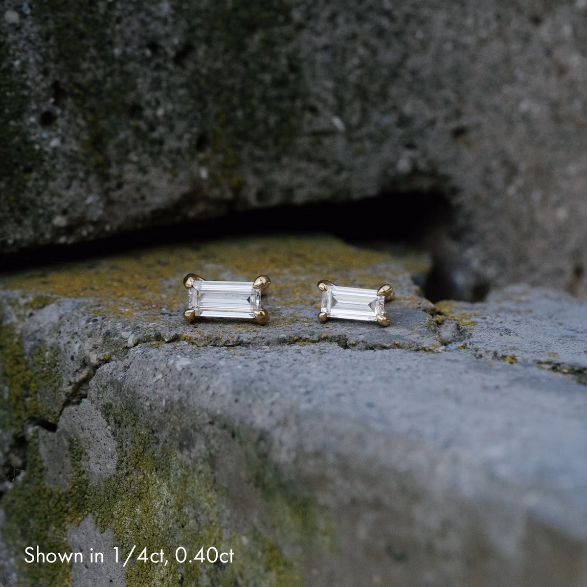 Baguette Stud | Baguette | 14k | White Gold | caratWeight: 0.25ct
