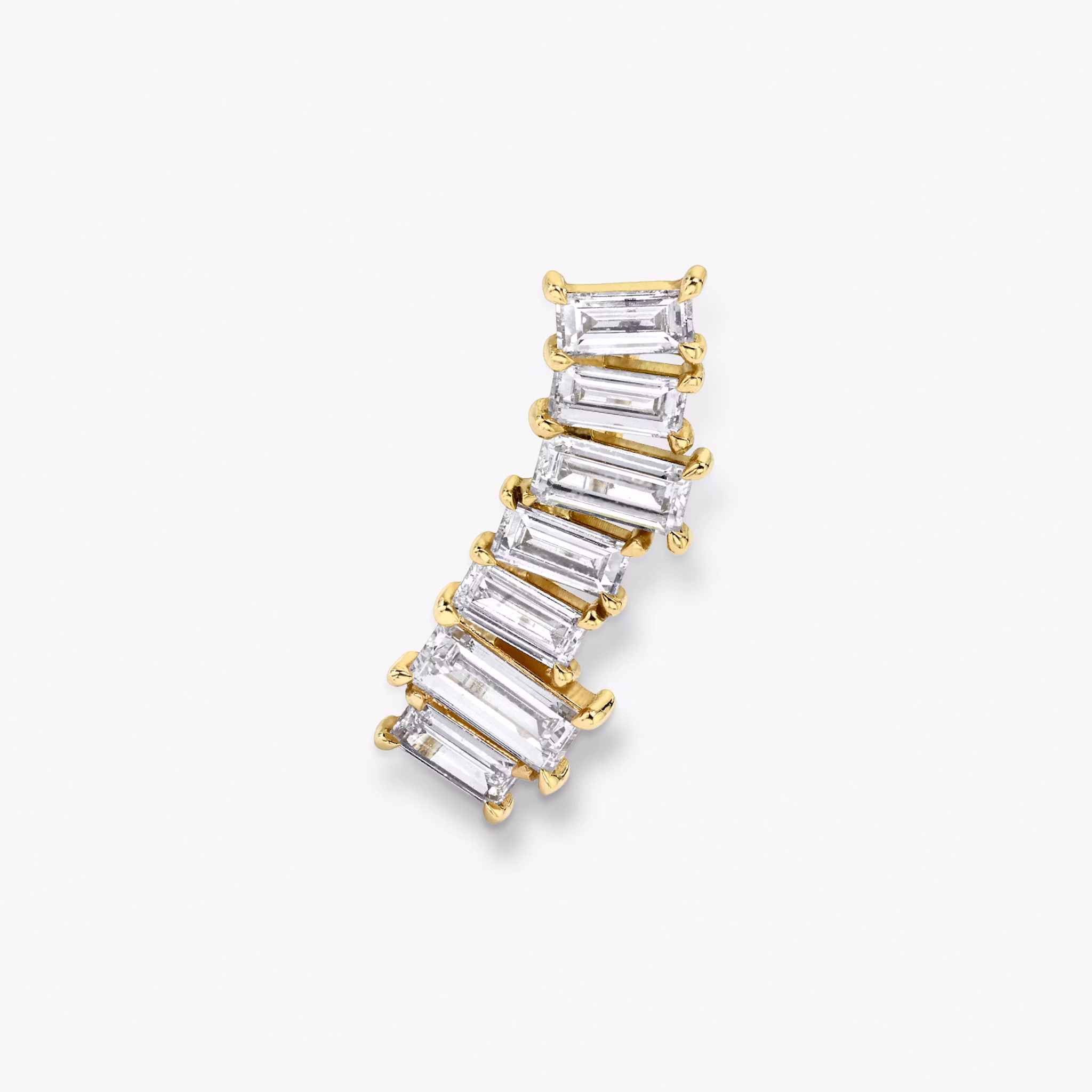 Baguette Ear Climber Baguette | Yellow Gold