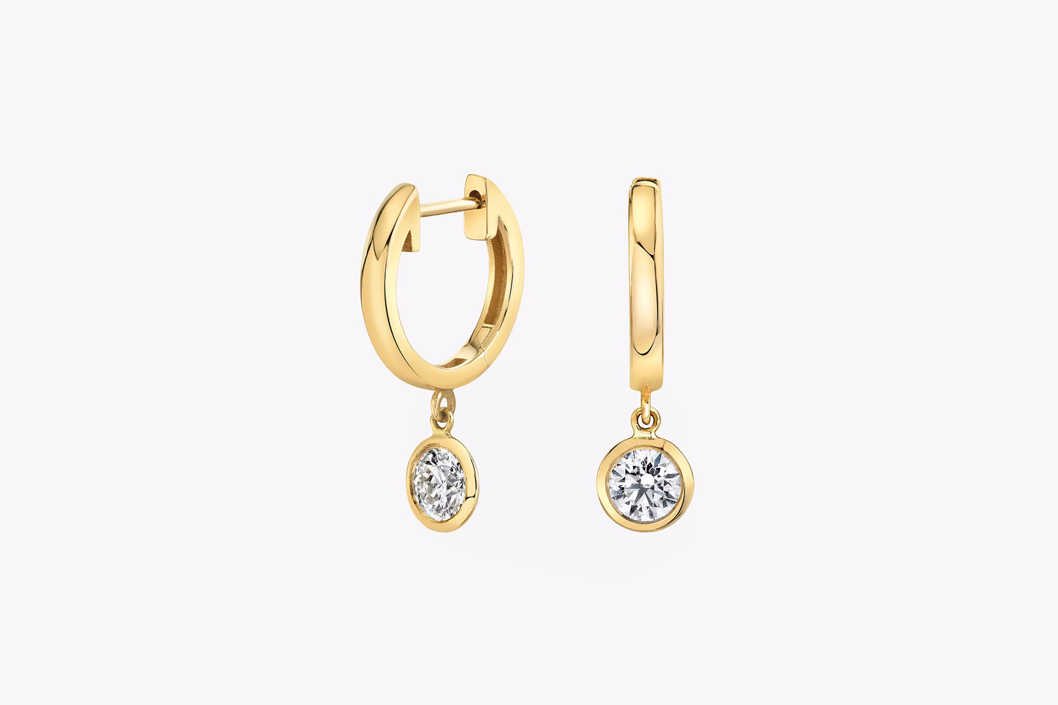 Round Brilliant, Lab-grown diamonds, yellow gold