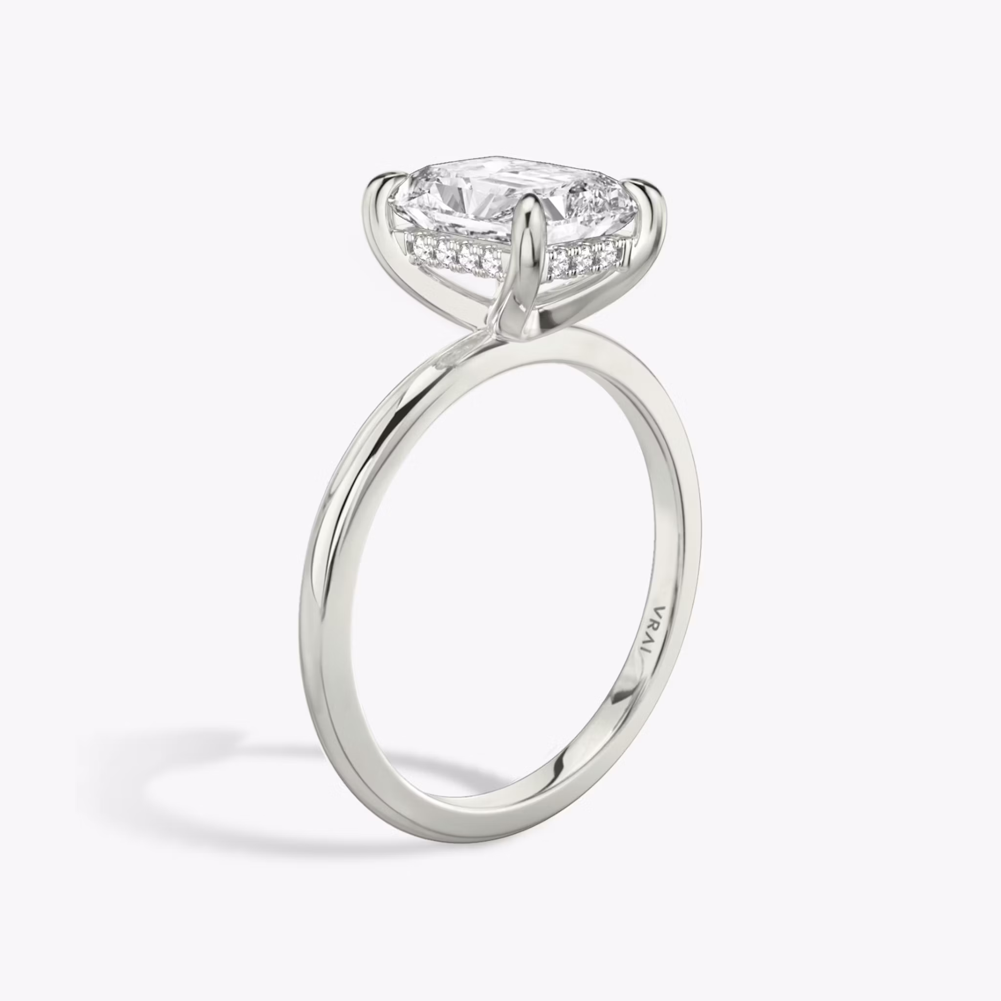 The Classic Hidden Halo Radiant | White Gold
