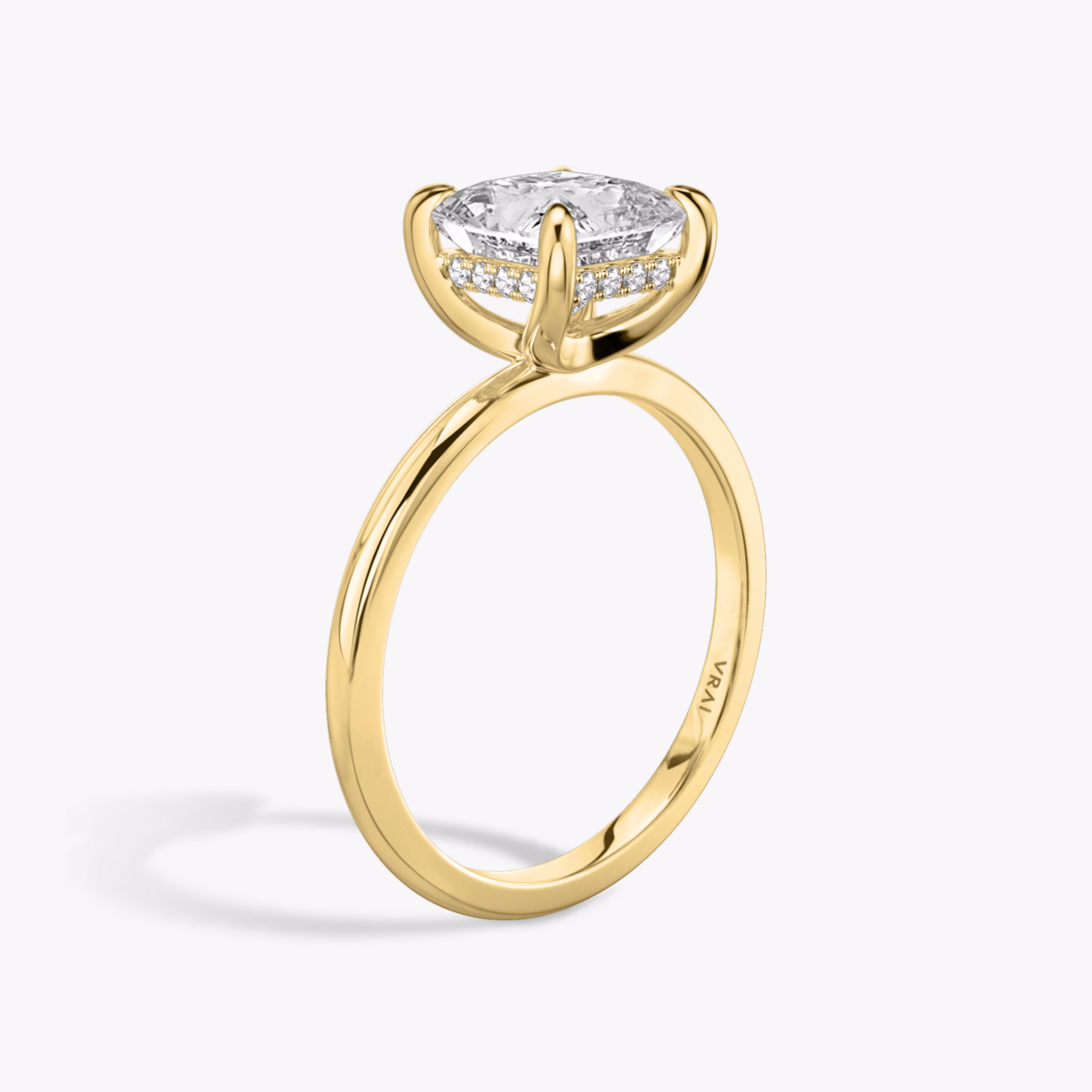 Hidden Halo Princess diamond ring