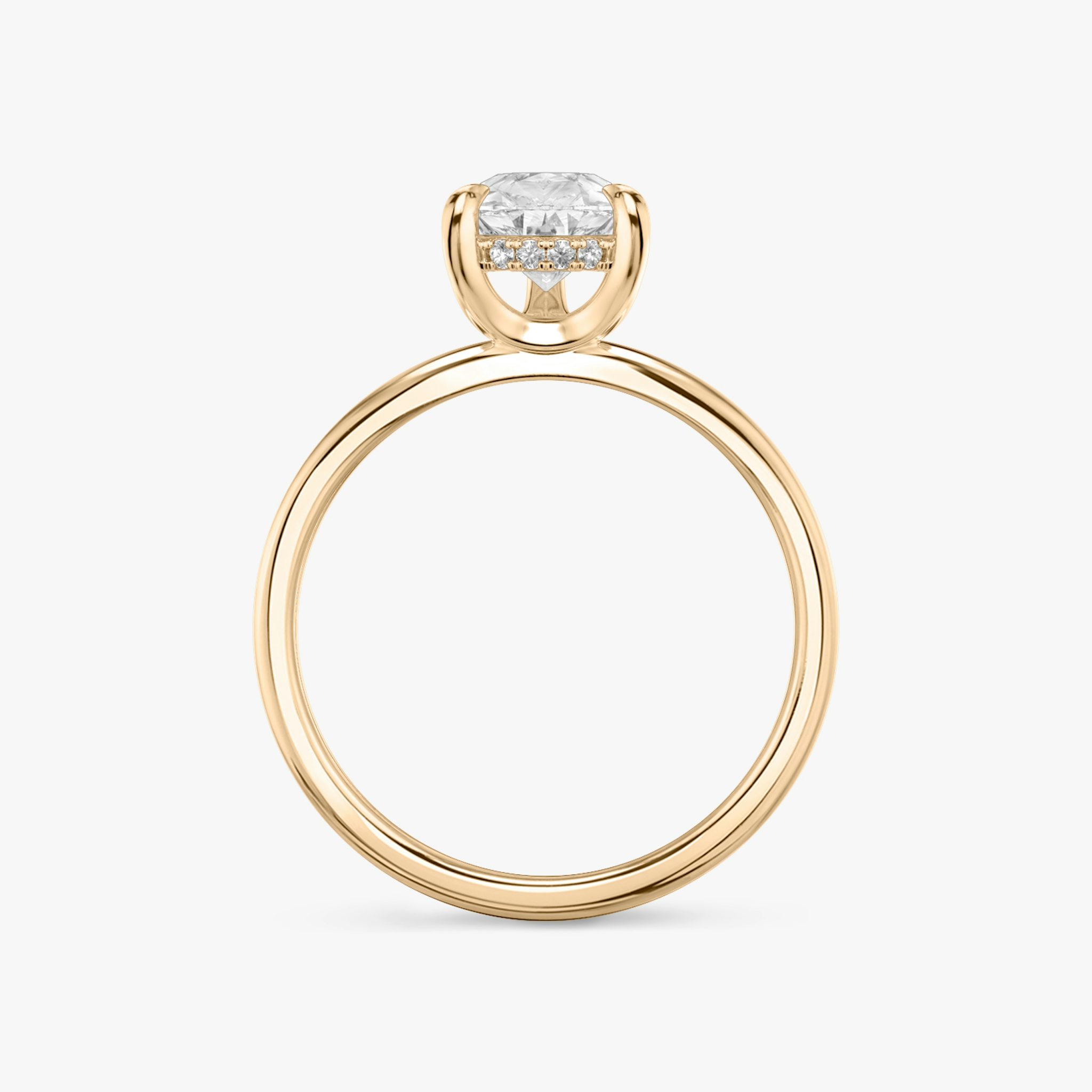 The Classic Hidden Halo | Pear | 14k | Rose Gold | bandAccent: Plain | bandWidth: standard | prongStyle: Plain | diamondOrientation: vertical | caratWeight: other