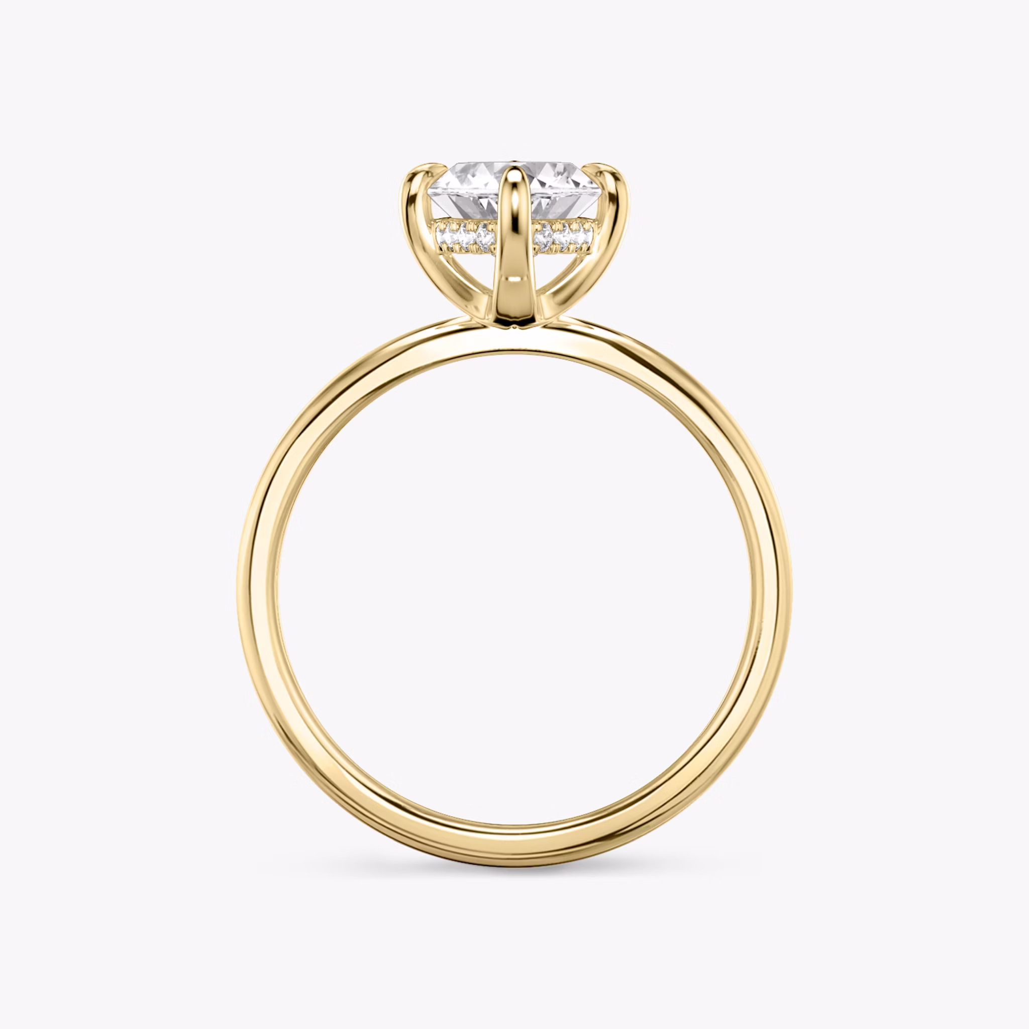 The Classic Hidden Halo | Marquise | 18k | Yellow Gold | bandAccent: Plain | bandWidth: standard | prongStyle: Plain | diamondOrientation: vertical | caratWeight: other