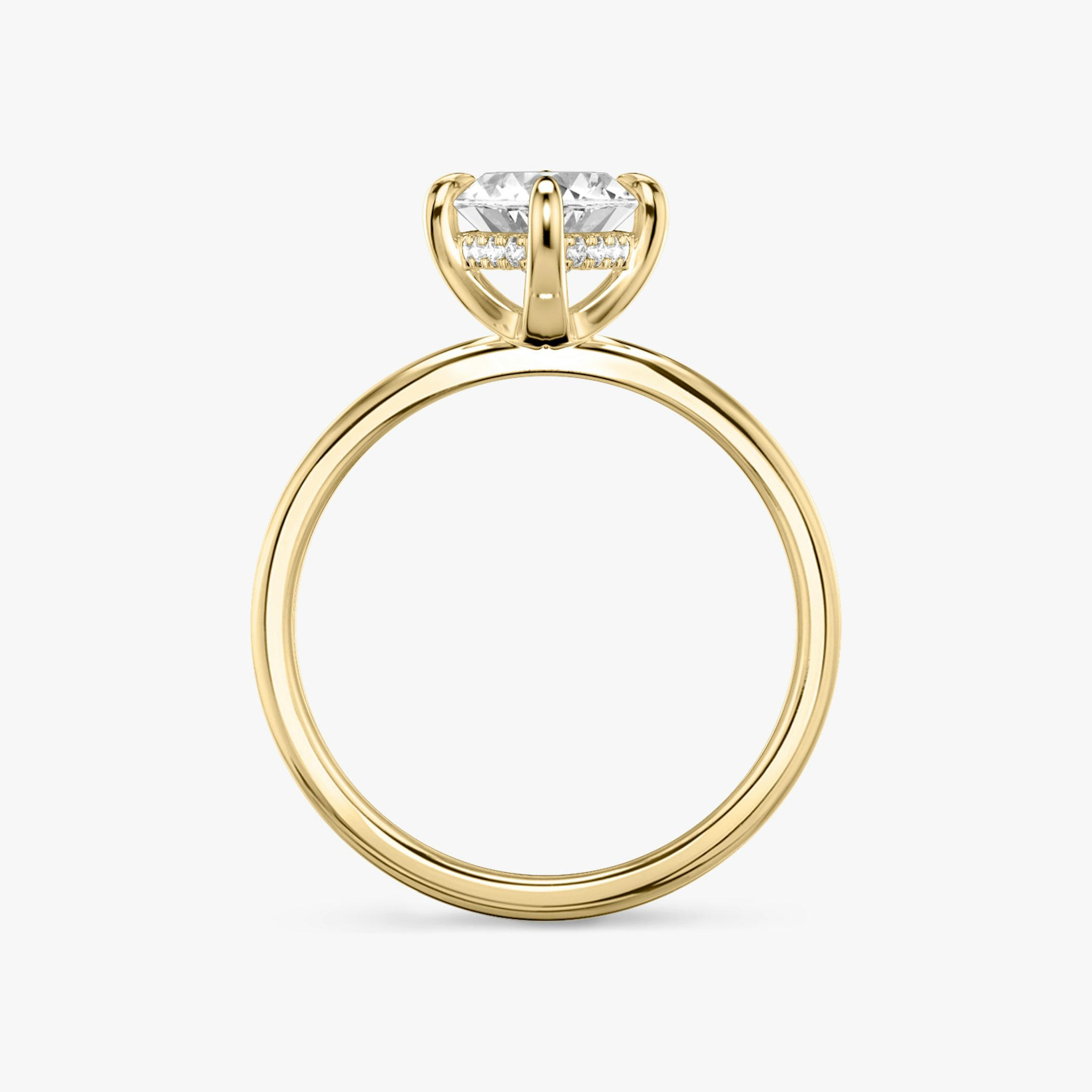 The Classic Hidden Halo | Marquise | 18k | Yellow Gold | bandAccent: Plain | bandWidth: standard | prongStyle: Plain | diamondOrientation: vertical | caratWeight: other