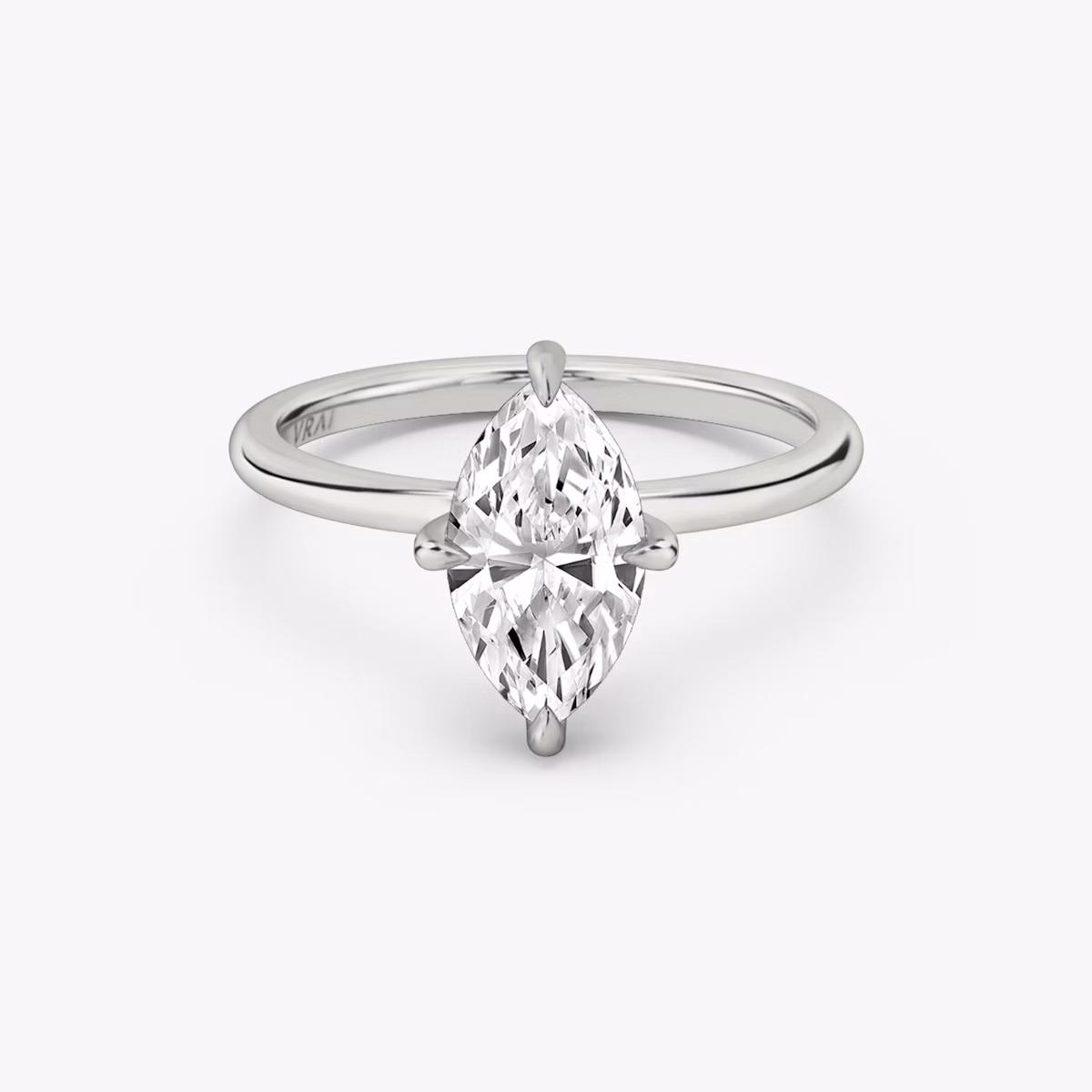 Classic Hidden Halo | Marquise | 18k | Weißgold | bandAccent: Ohne Pavé-Besatz | bandWidth: standard | prongStyle: Ohne Pavé-Besatz | diamondOrientation: vertical | caratWeight: other