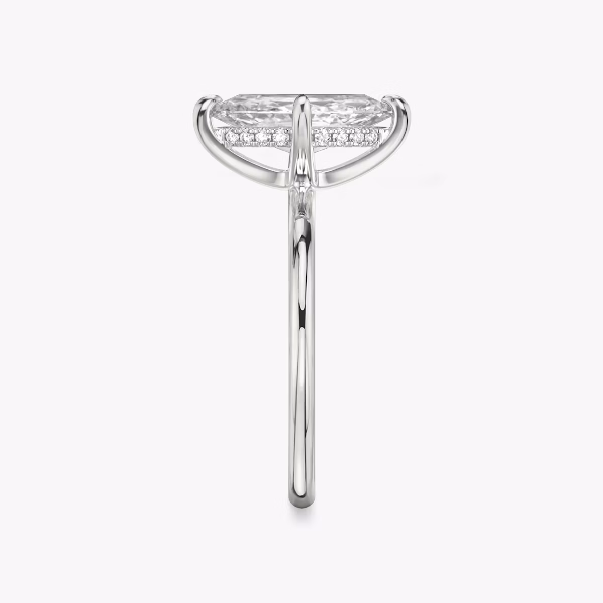 Classic Hidden Halo | Marquise | 18k | Weißgold | bandAccent: Ohne Pavé-Besatz | bandWidth: standard | prongStyle: Ohne Pavé-Besatz | diamondOrientation: vertical | caratWeight: other