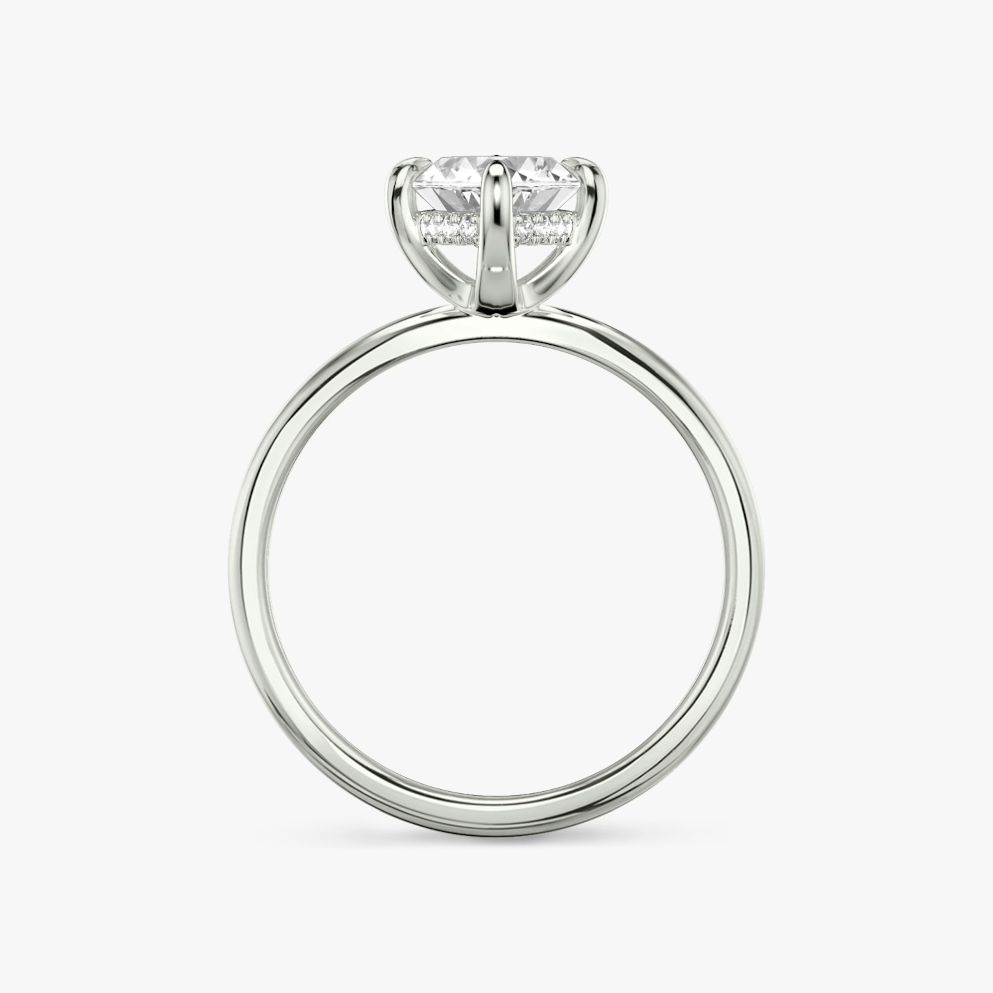 The Classic Hidden Halo | Marquise | 18k | White Gold | bandAccent: Plain | bandWidth: standard | prongStyle: Plain | diamondOrientation: vertical | caratWeight: other
