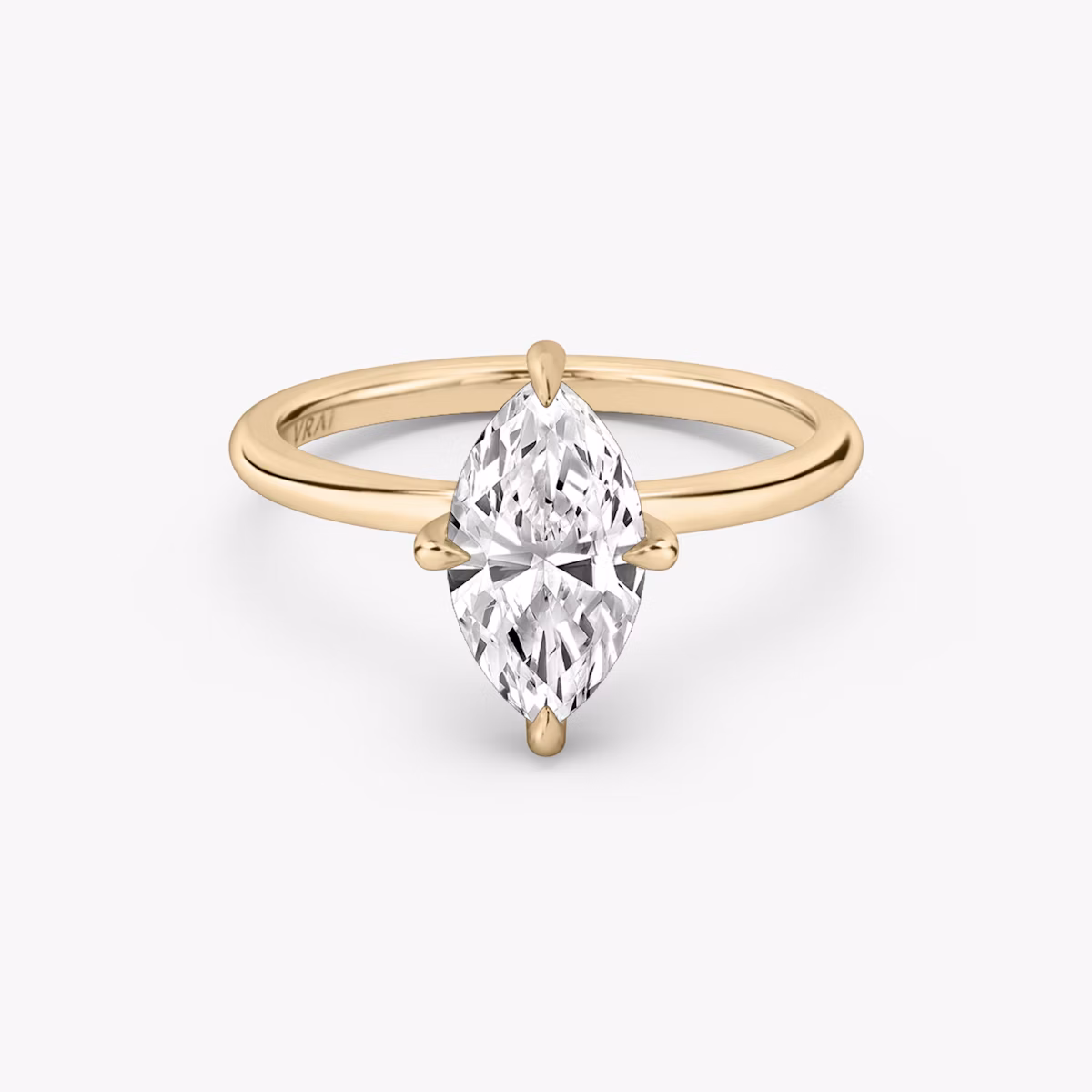 The Classic Hidden Halo | Marquise | 14k | Rose Gold | bandAccent: Plain | bandWidth: standard | prongStyle: Plain | diamondOrientation: vertical | caratWeight: other