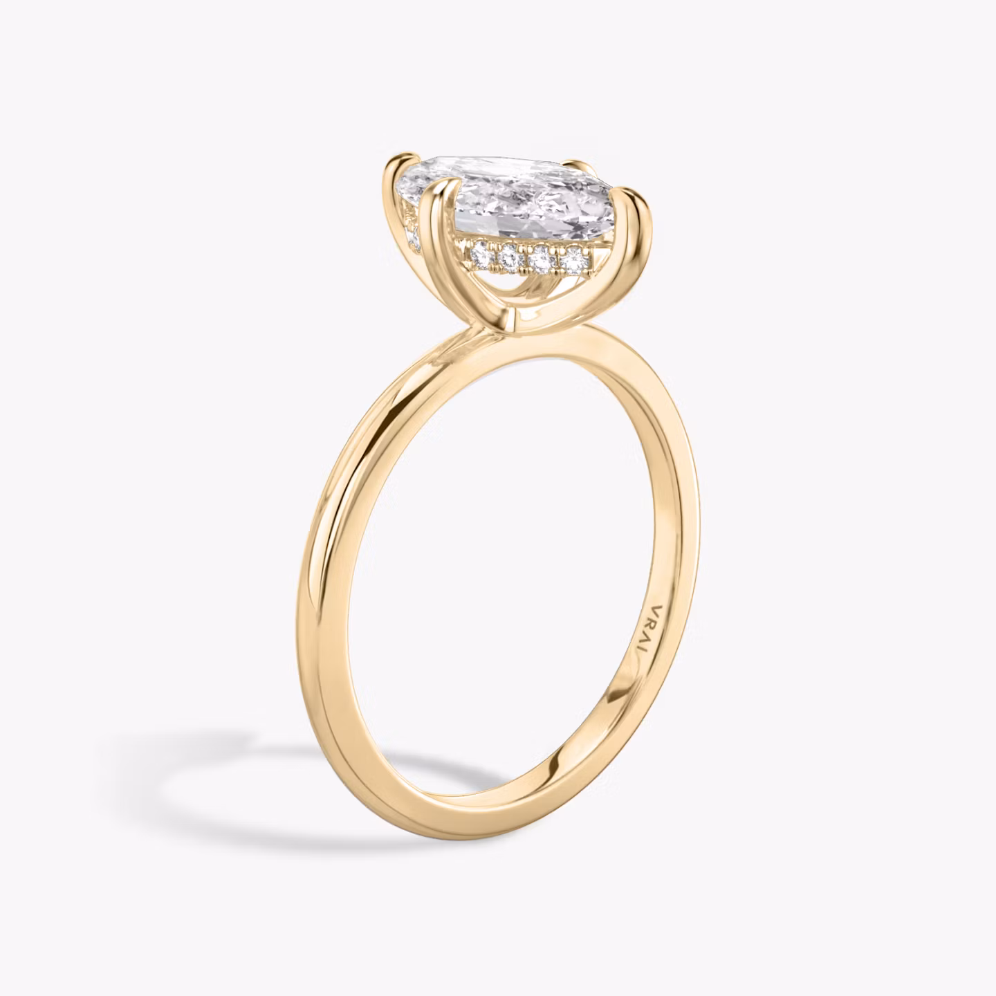 The Classic Hidden Halo Marquise | Rose Gold