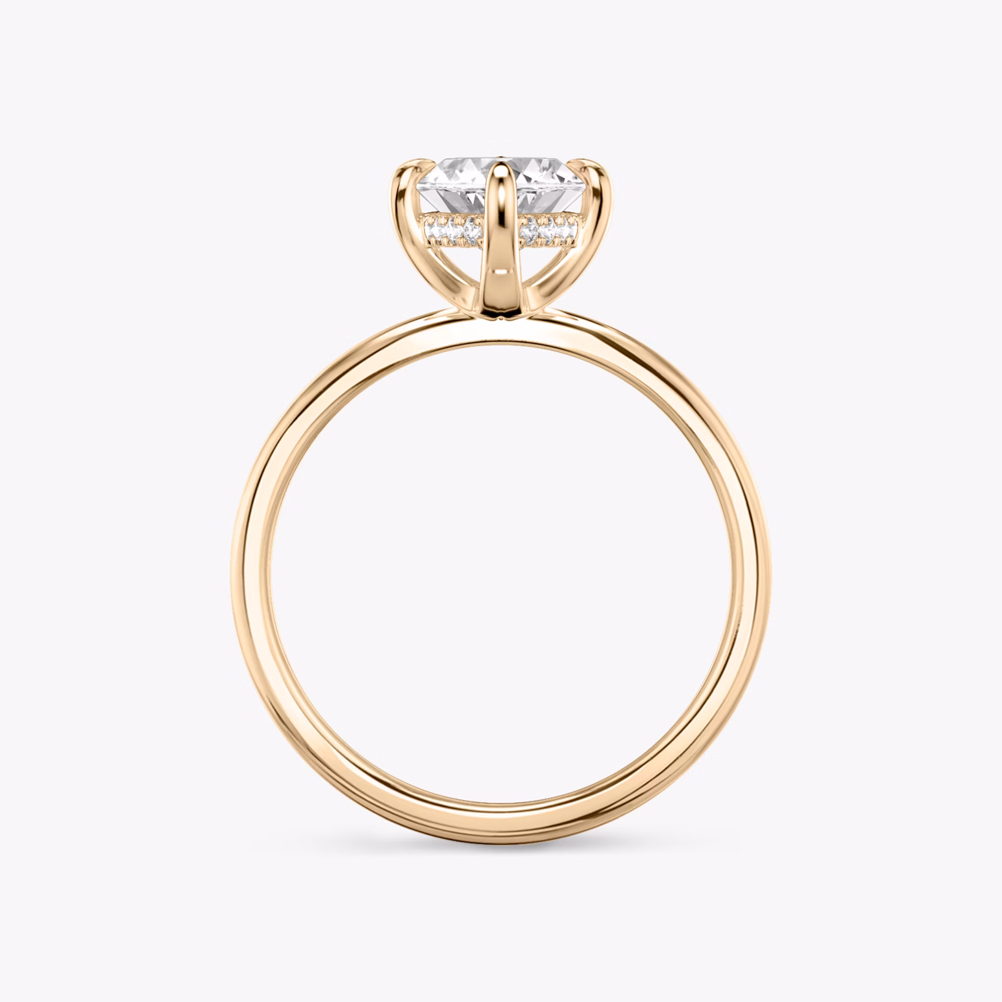 The Classic Hidden Halo | Marquise | 14k | Rose Gold | bandAccent: Plain | bandWidth: standard | prongStyle: Plain | diamondOrientation: vertical | caratWeight: other