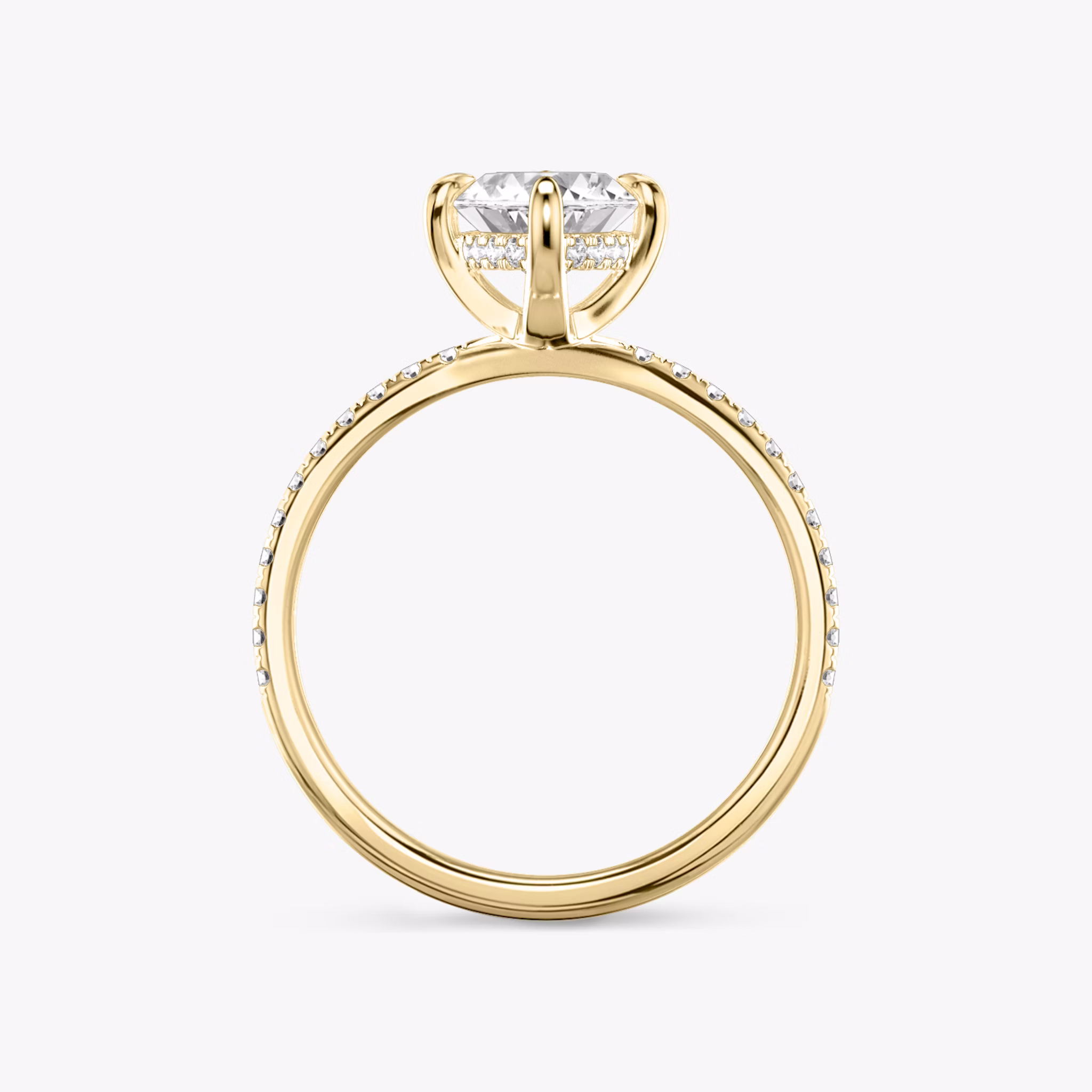 The Classic Hidden Halo | Marquise | 18k | Yellow Gold | bandAccent: Pavé | bandWidth: standard | prongStyle: Plain | diamondOrientation: vertical | caratWeight: other