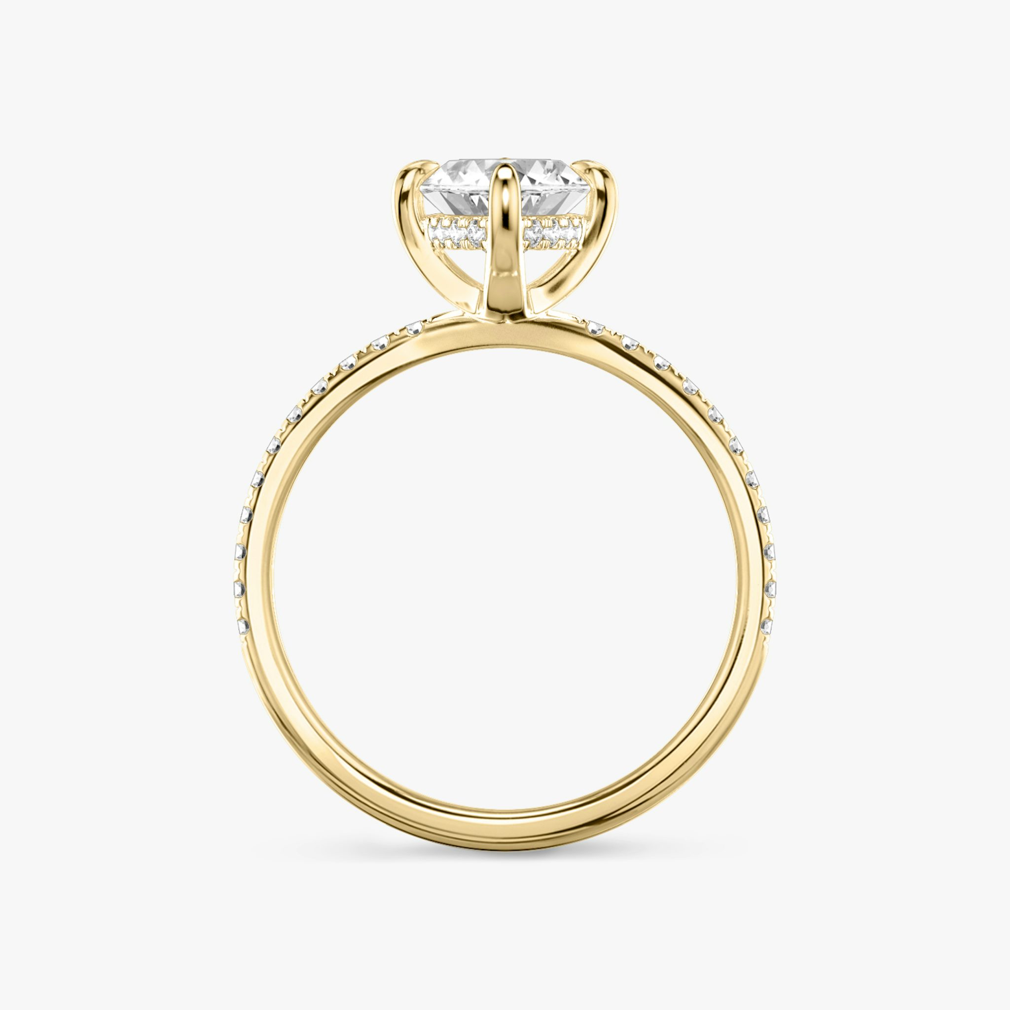 The Classic Hidden Halo | Marquise | 18k | Yellow Gold | bandAccent: Pavé | bandWidth: standard | prongStyle: Plain | diamondOrientation: vertical | caratWeight: other