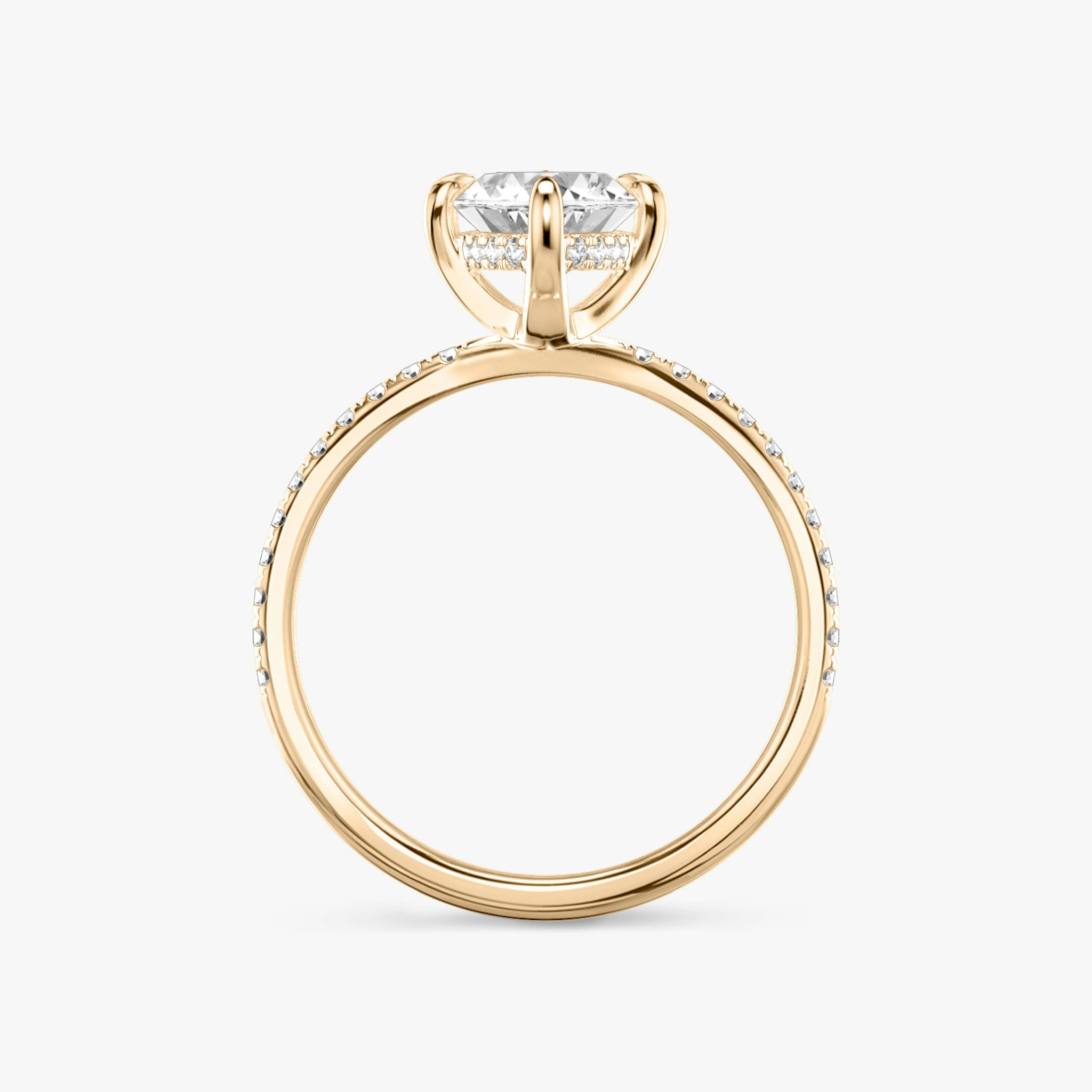 The Classic Hidden Halo | Marquise | 14k | Rose Gold | bandAccent: Pavé | bandWidth: standard | prongStyle: Plain | diamondOrientation: vertical | caratWeight: other