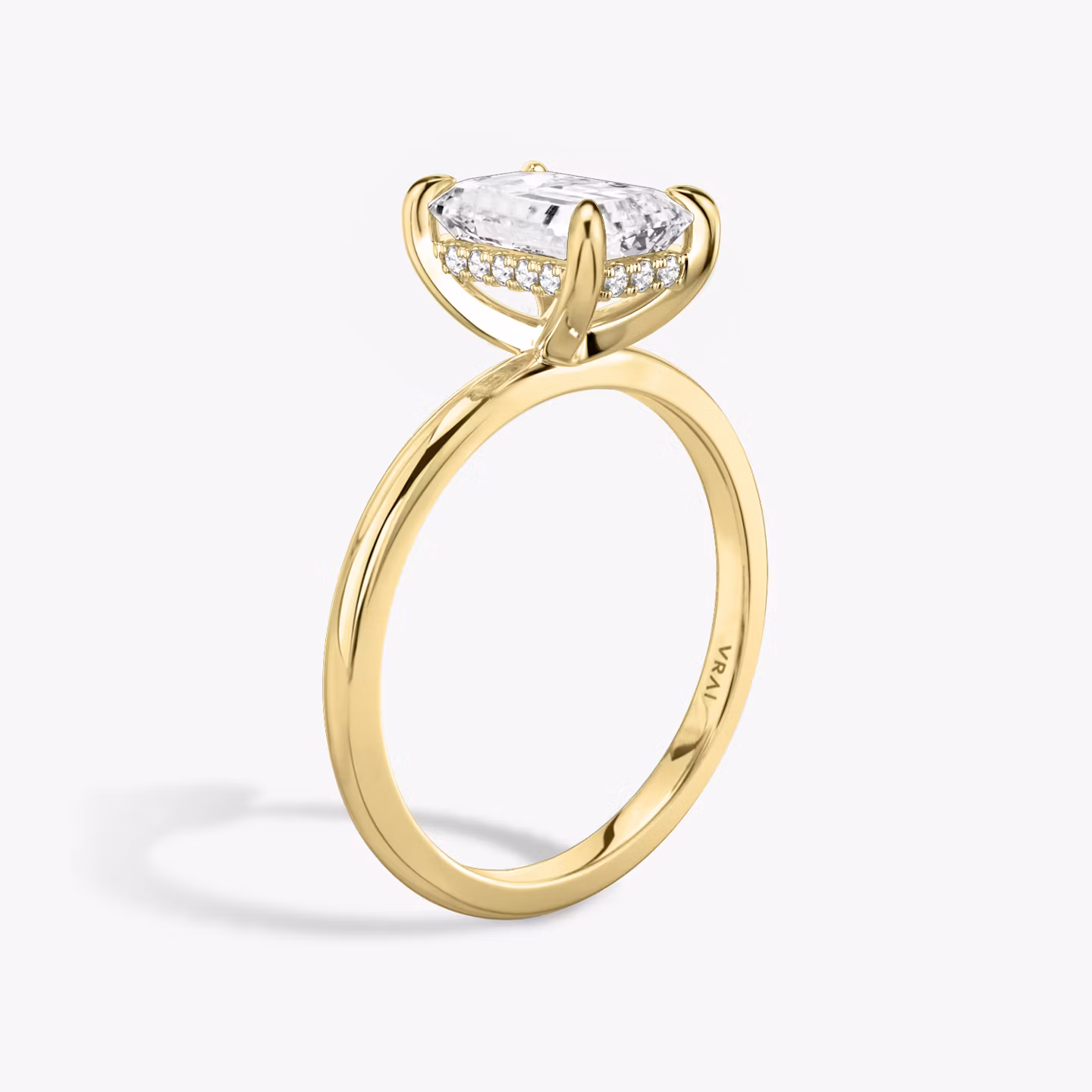 The Classic Hidden Halo Emerald | Yellow Gold