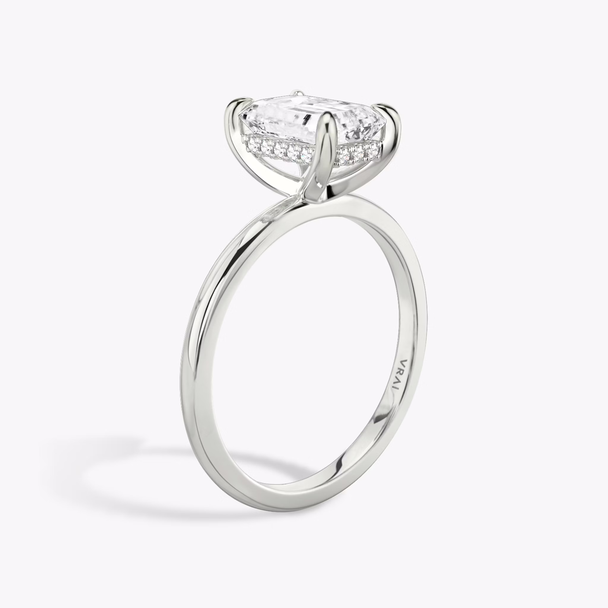 Classic Hidden Halo Platinum Ring